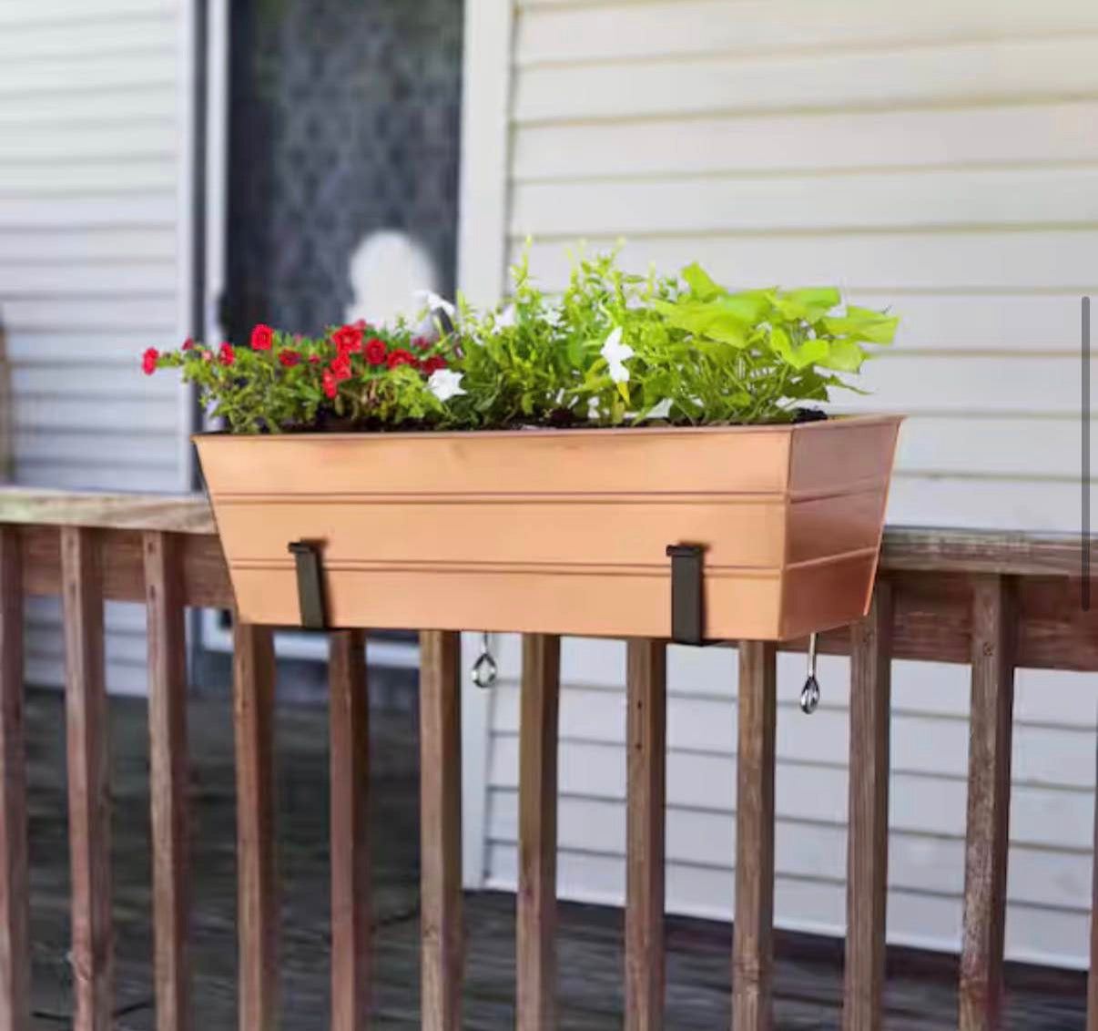 Pair of Clamp-On Flower Box Metal Brackets