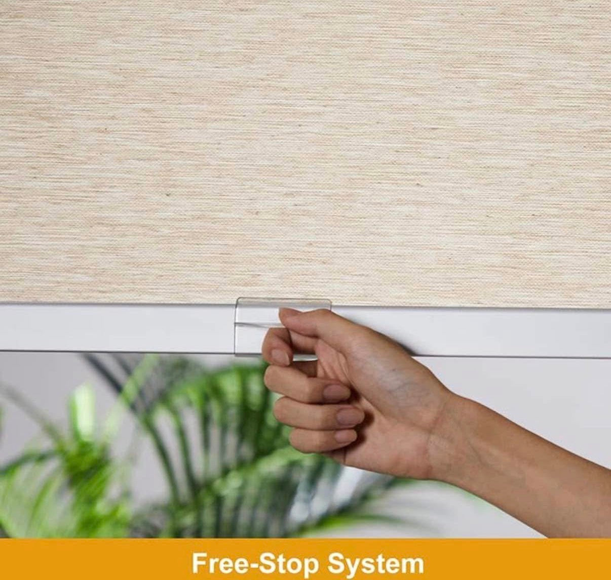 Cordless Window Blinds (Khaki 36" x 72")
