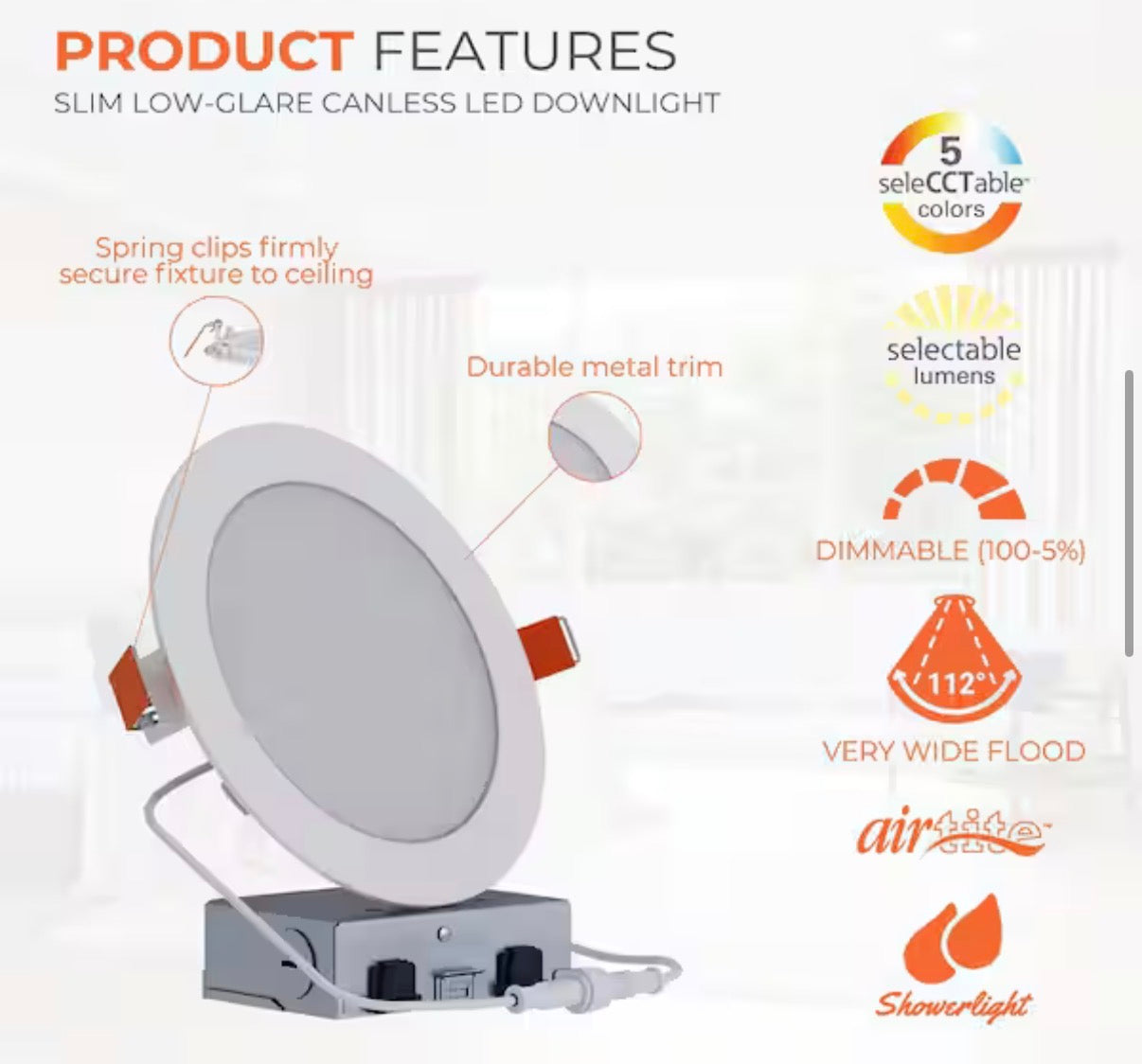 Halo 6" Slim Canless LED Downlight 4-Pack