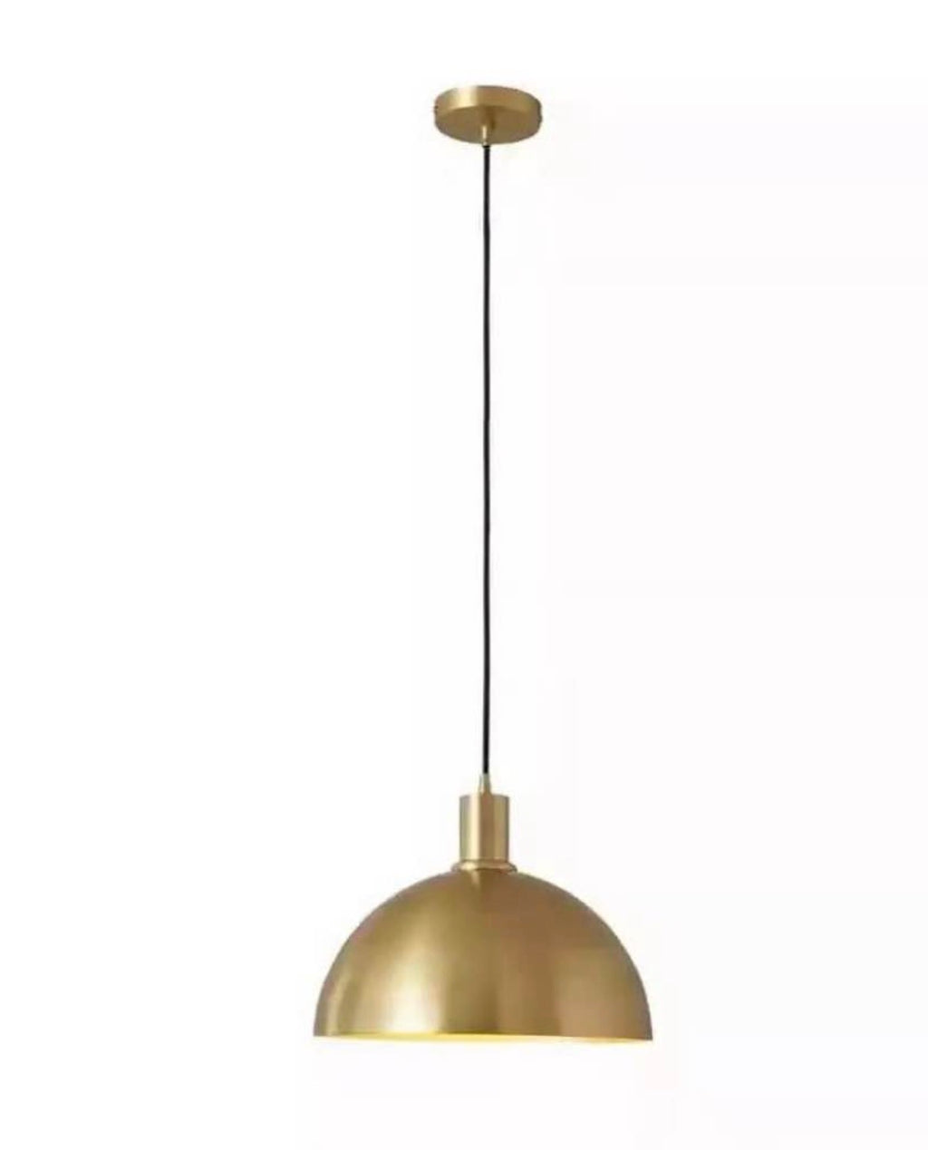 Kateo 1- light Single Brass Metal Dome Pendant - 12 in