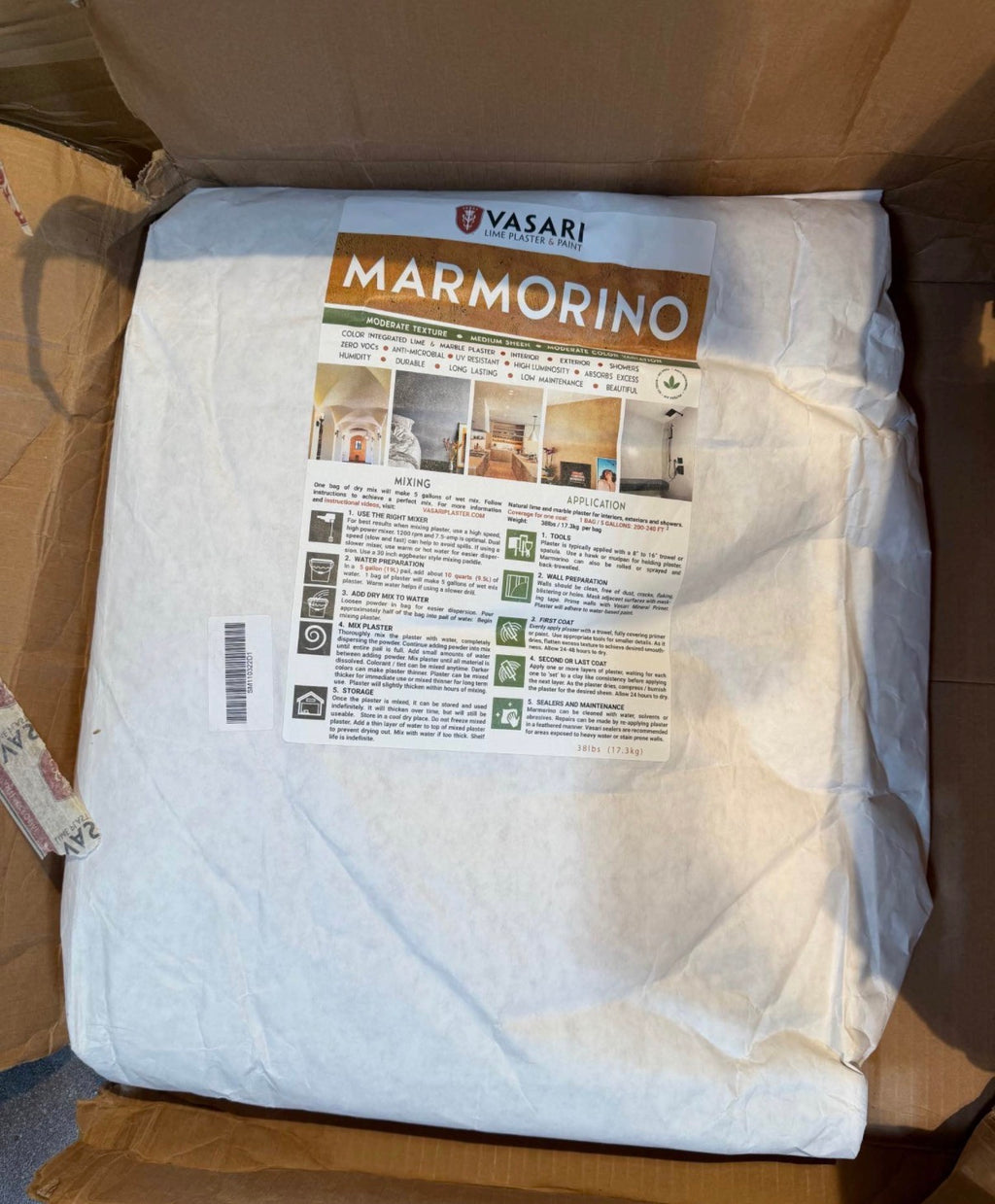 Marmorino Plaster (Fine Sand Finish)  38 Lbs