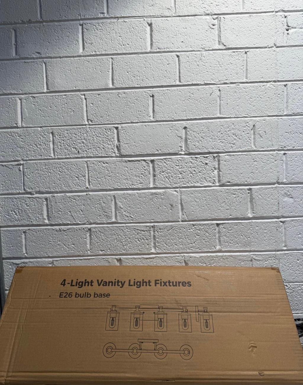 Black and Gold 4 Light Bathroom Vanity Light
