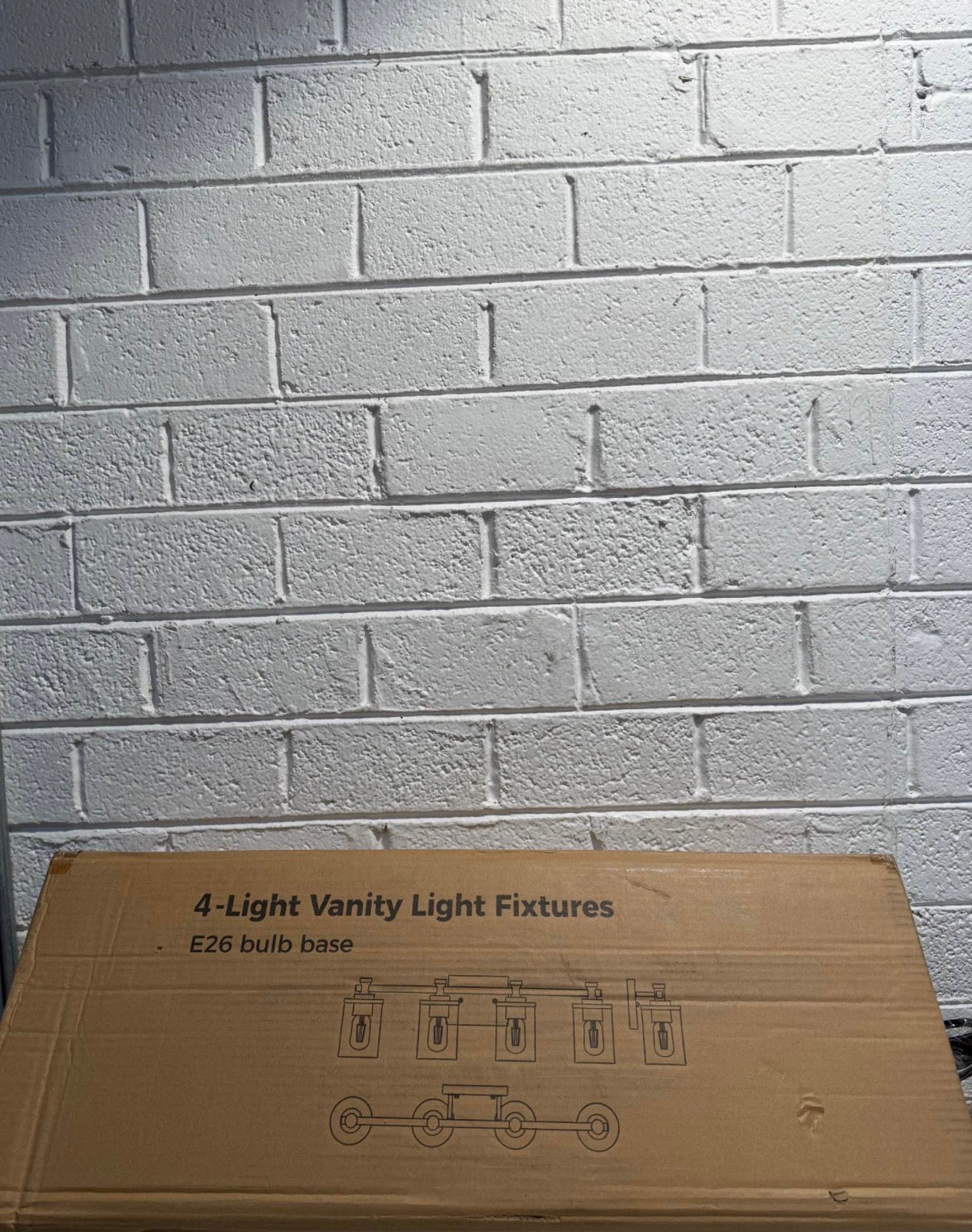 Black and Gold 4 Light Bathroom Vanity Light
