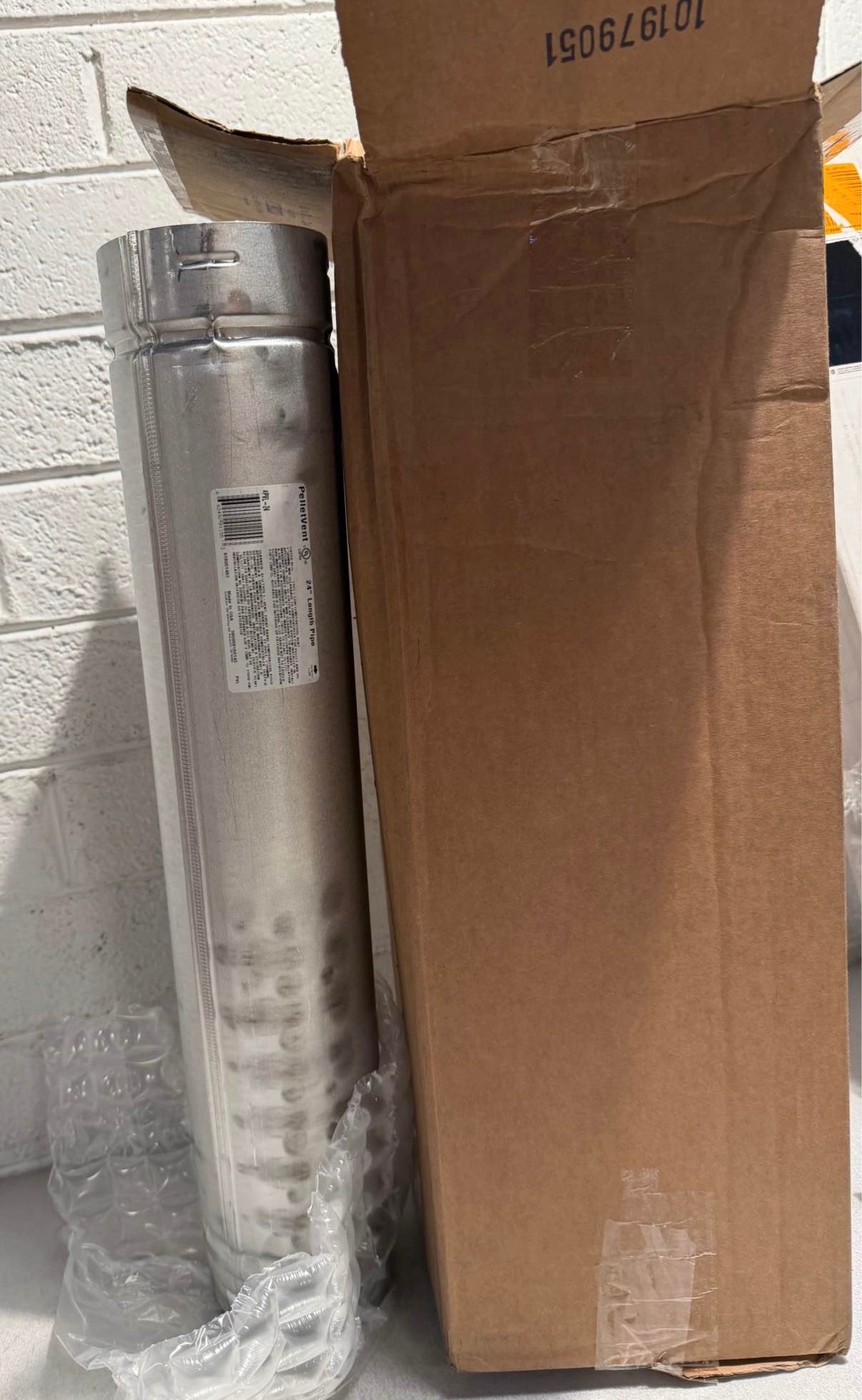 4in. Diameter X 24in Double-Wall Chimney Stove Pipe .