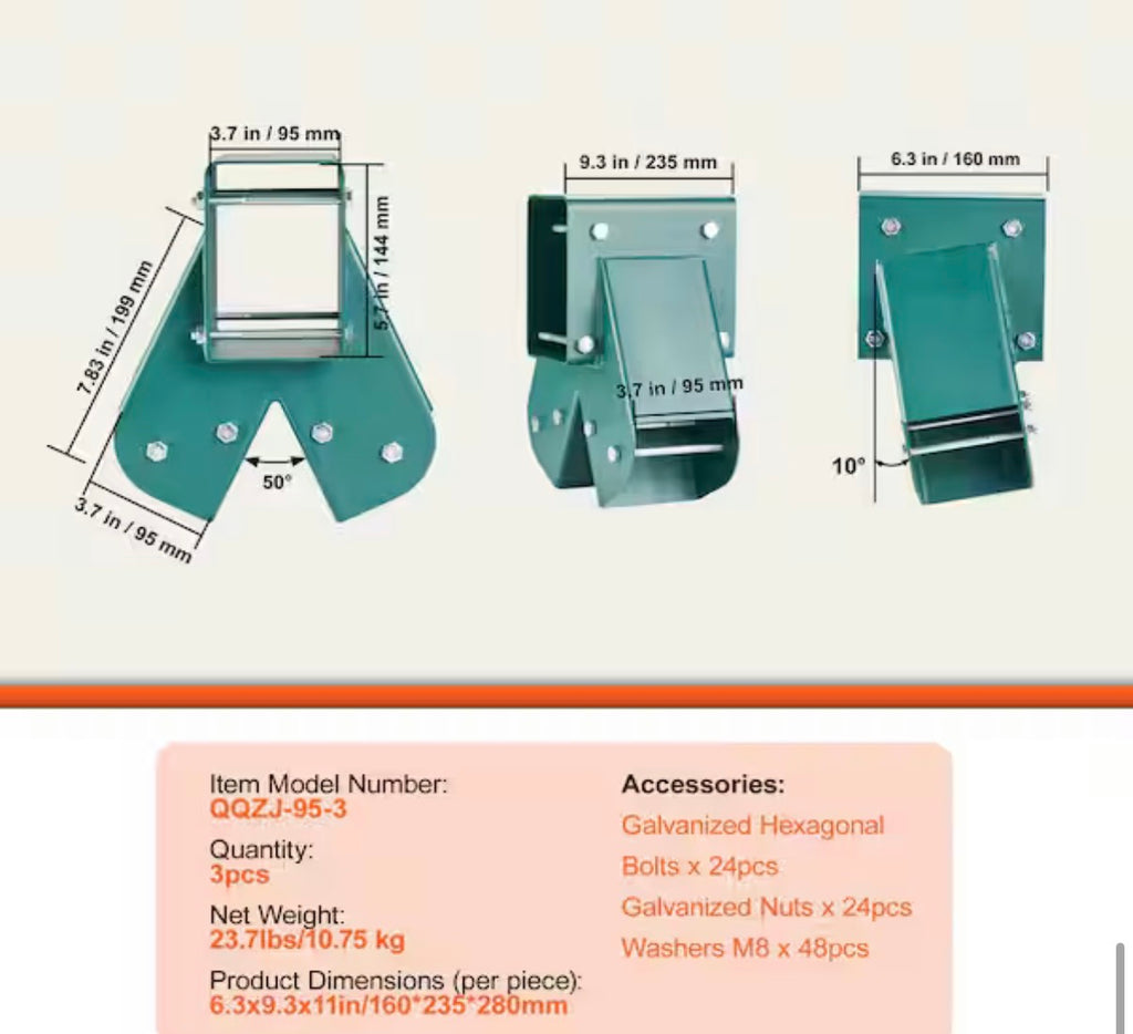 Heavy-Duty Carbon Steel Swing Set Hardware