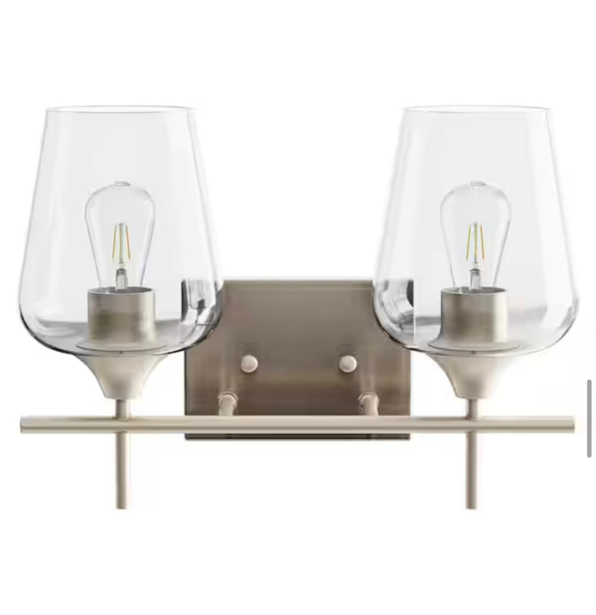 2-Light Brushed Nickel Wall Sconce Vanity Lights