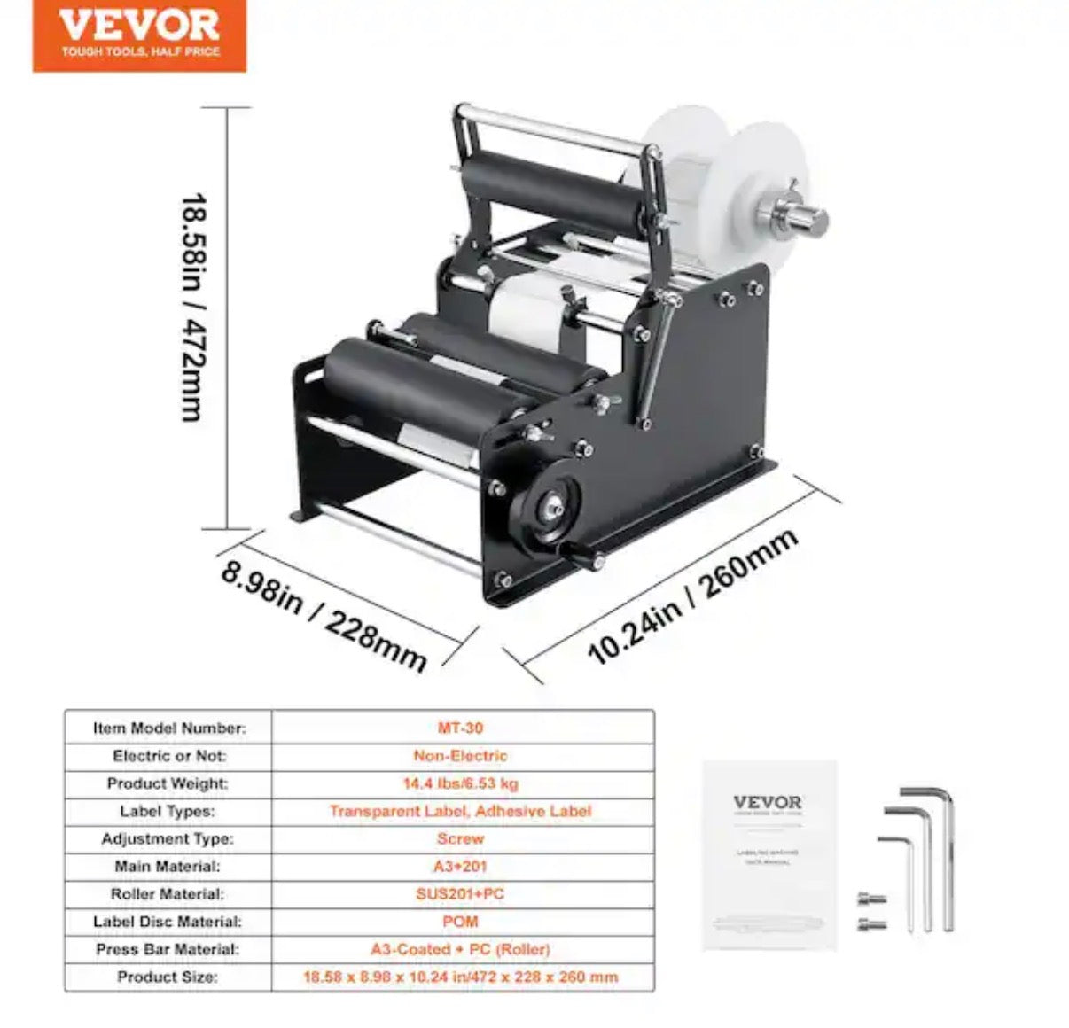 Manual Round Labeling Machine /Bottle Labeler