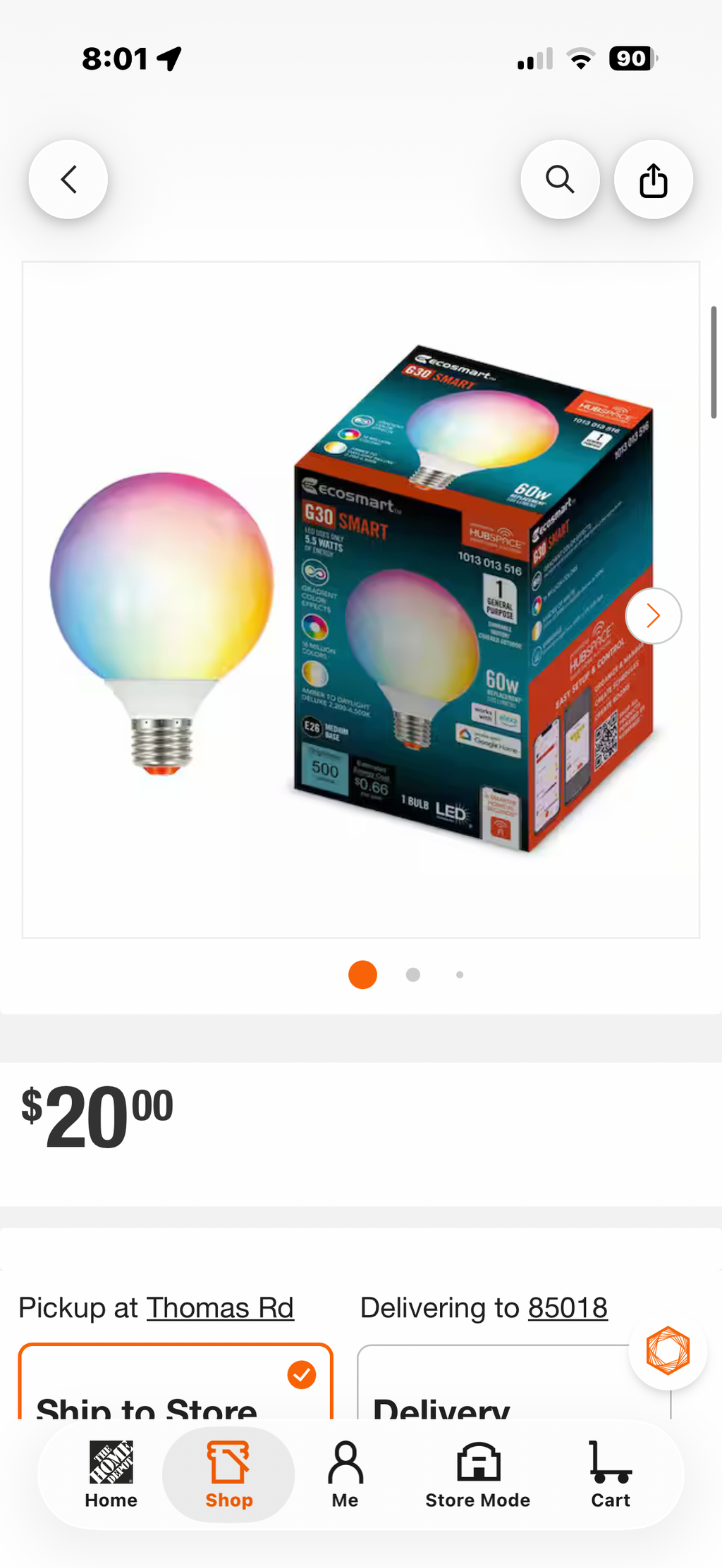 Smart  Color Changing LED Light Bulb with Voice Control
