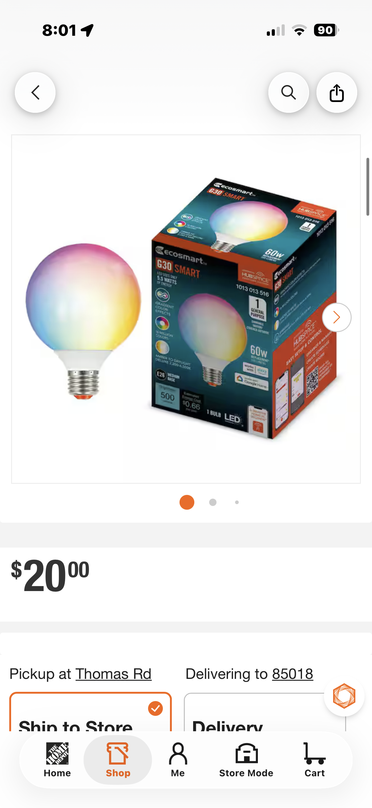 Smart  Color Changing LED Light Bulb with Voice Control