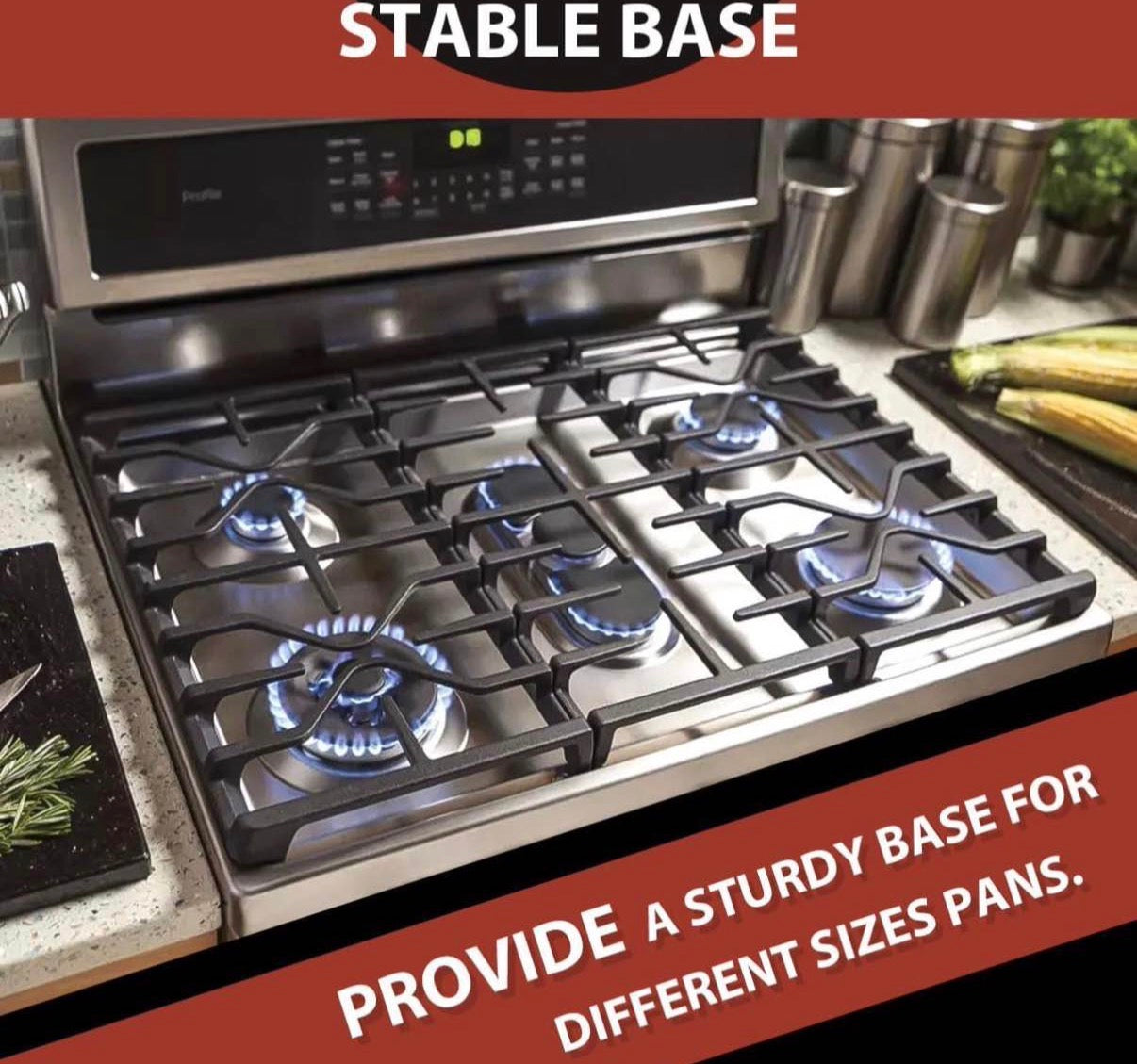 Premium Cast Iron Gas Stove Burner Grate Replacement