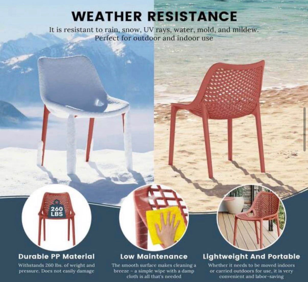 Outdoor Curved Dining Side Chair (Set of 2)