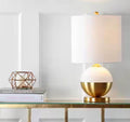 Carr 23.5 in. H White/Brass Ceramic/Metal Table Lamp.