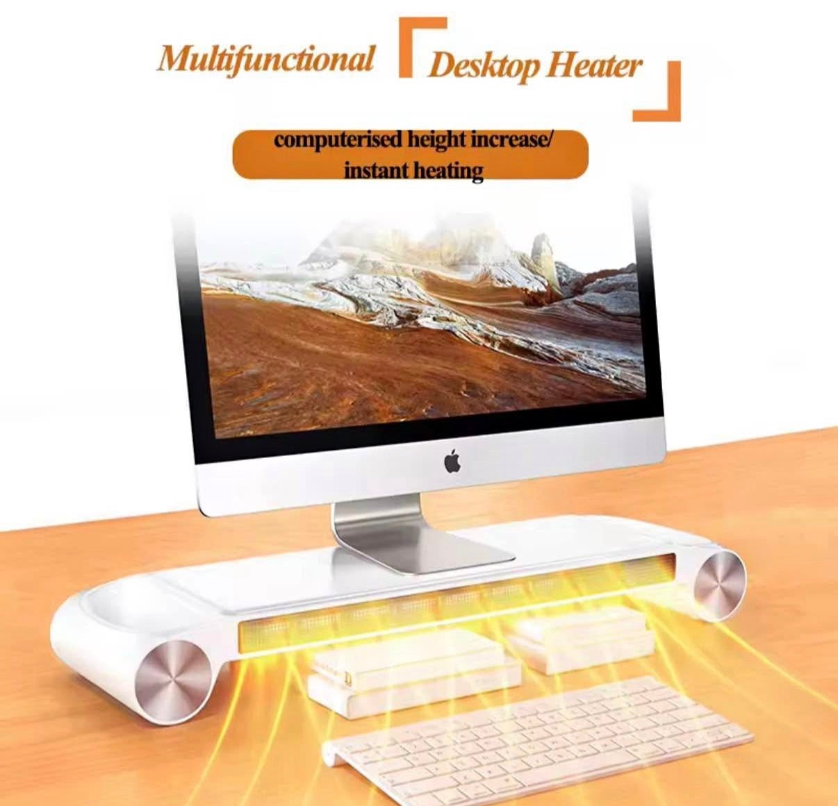 Desk Heater for Office with USB Ports