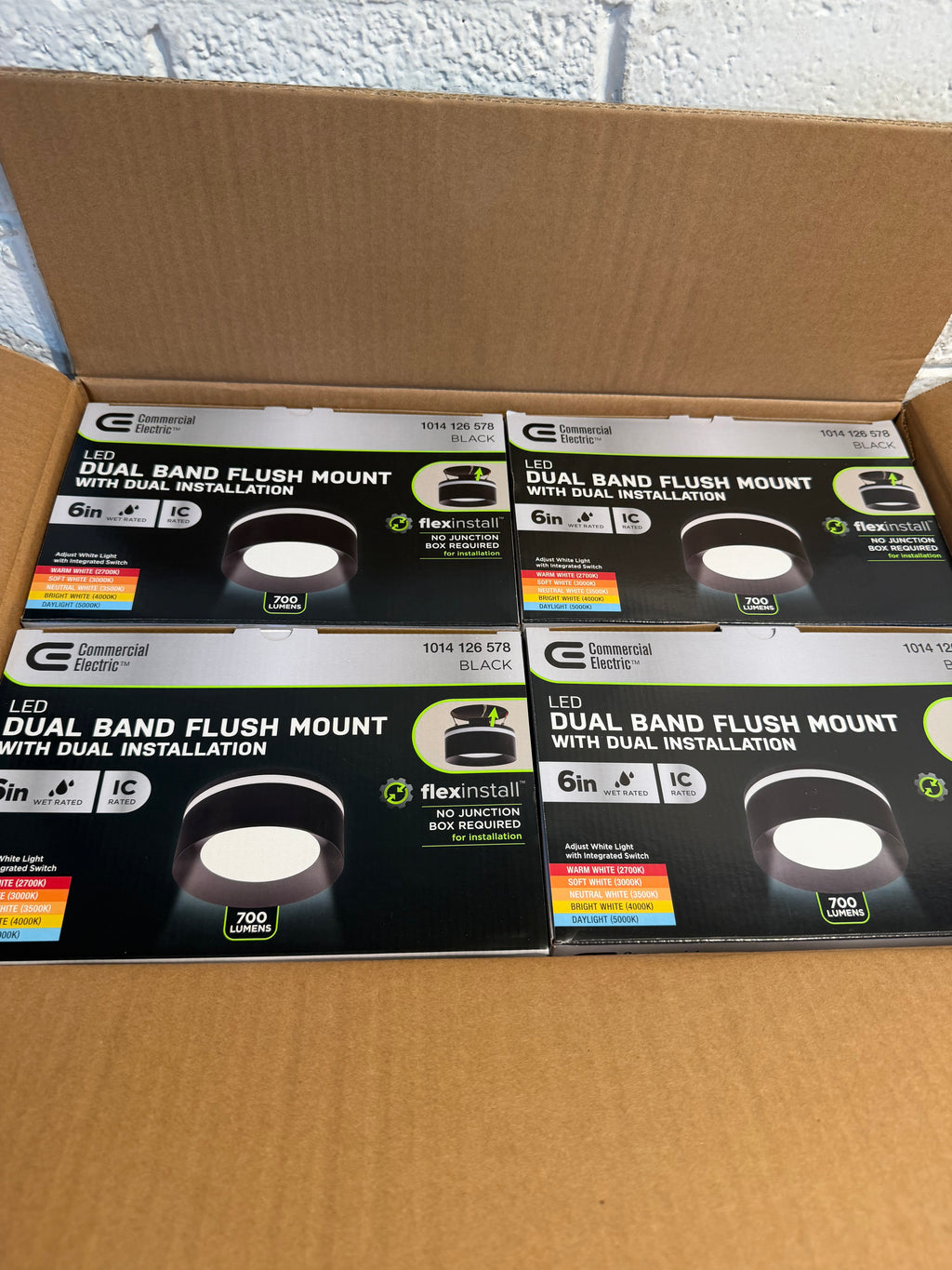 6 in. Matte Black Integrated LED Recessed Ceiling Light