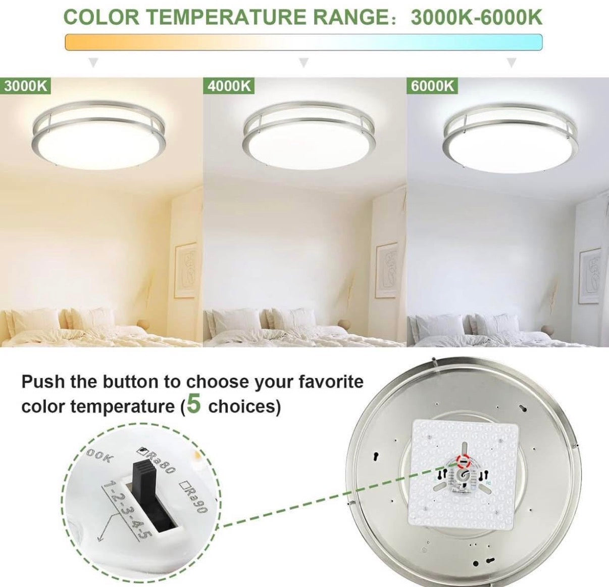 18 in Flush Mount Ceiling Light