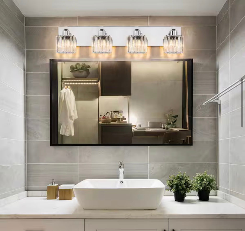 crystal vanity light