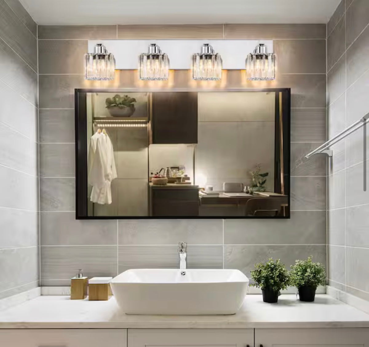 crystal vanity light