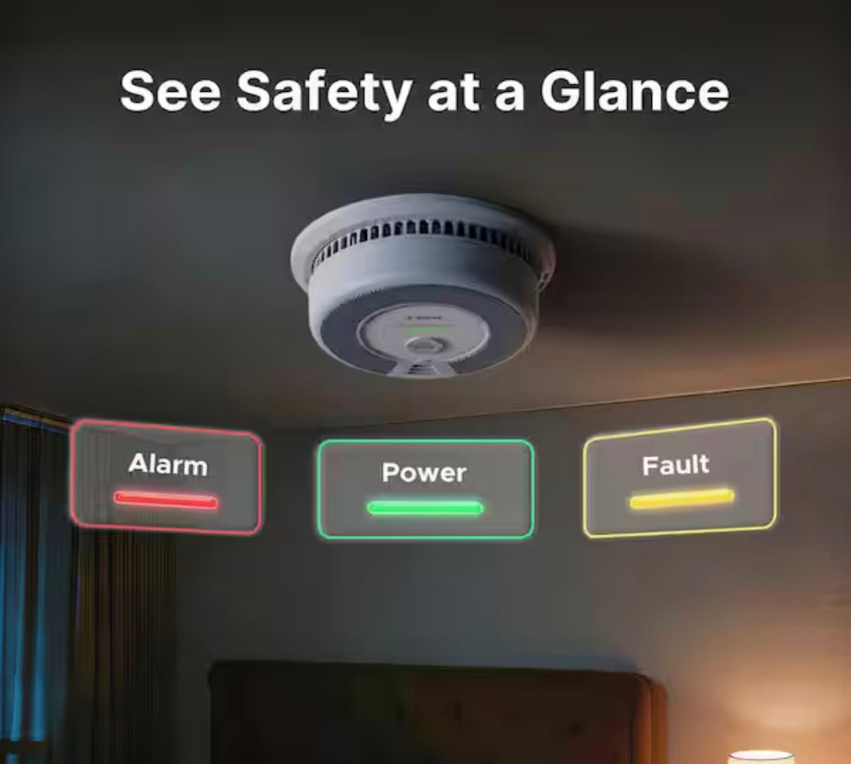 10-Year Battery Wireless Interconnected Smoke and CO Detector