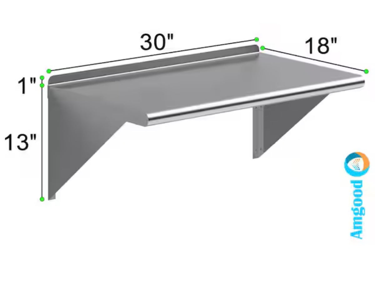 18 in. x 30 in. Stainless Steel Wall Shelf Kitchen
