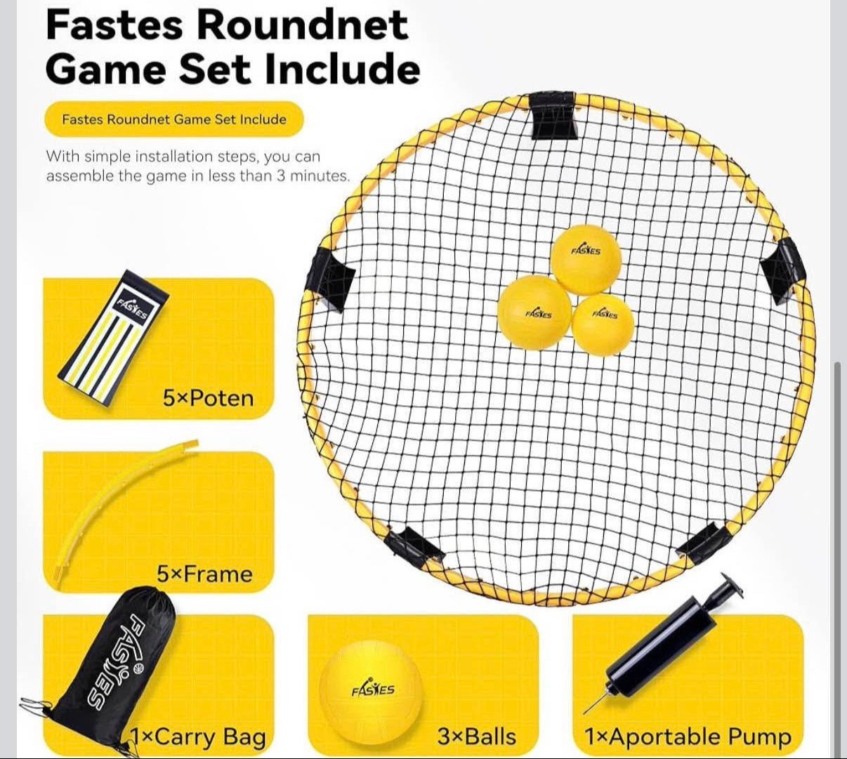 Outdoor Beach Ball Game Roundnet Game Set