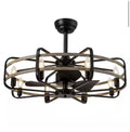 30 in. Black Caged Chandelier Ceiling Fan