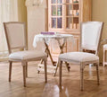 French Side Chairs (Set of 2) with Carved Wood Legs