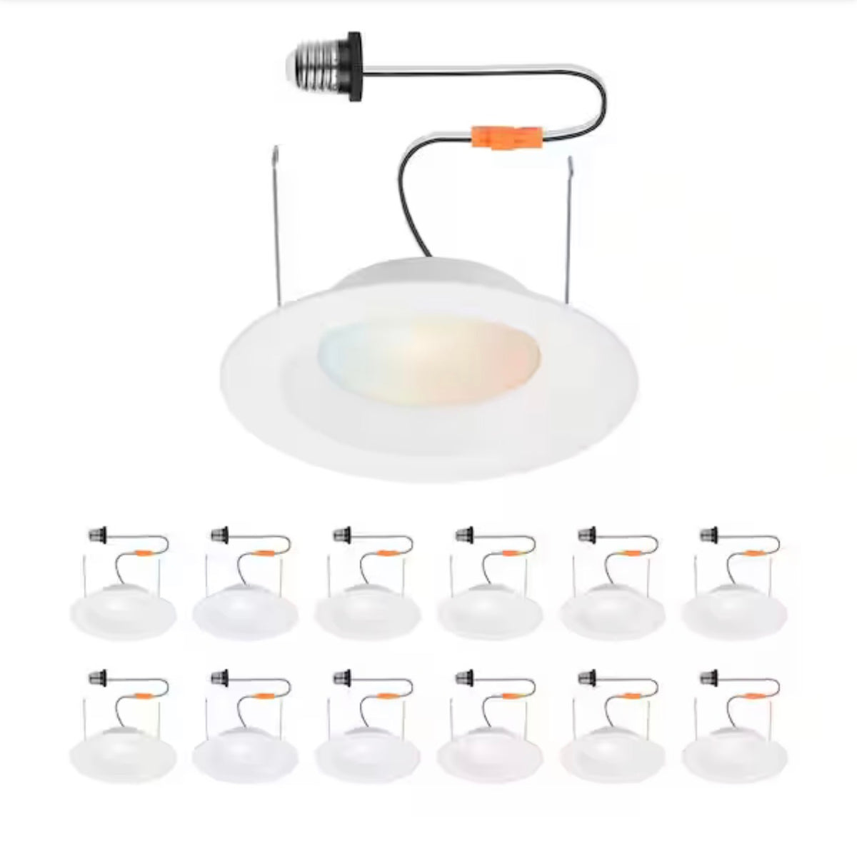 5/6 in. Adjustable CCT Dimmable Integrated LED Recessed Light (12 pack)