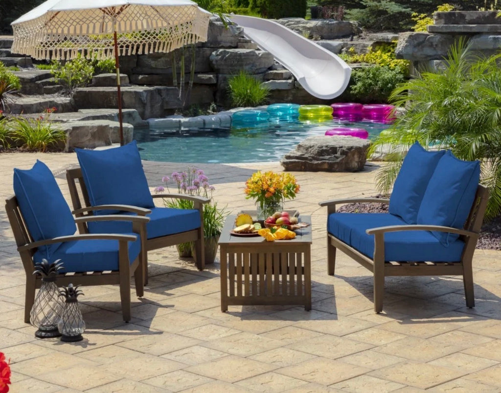 24 in. x 24 in. Outdoor Lounge Chair Cushion (4-Pack