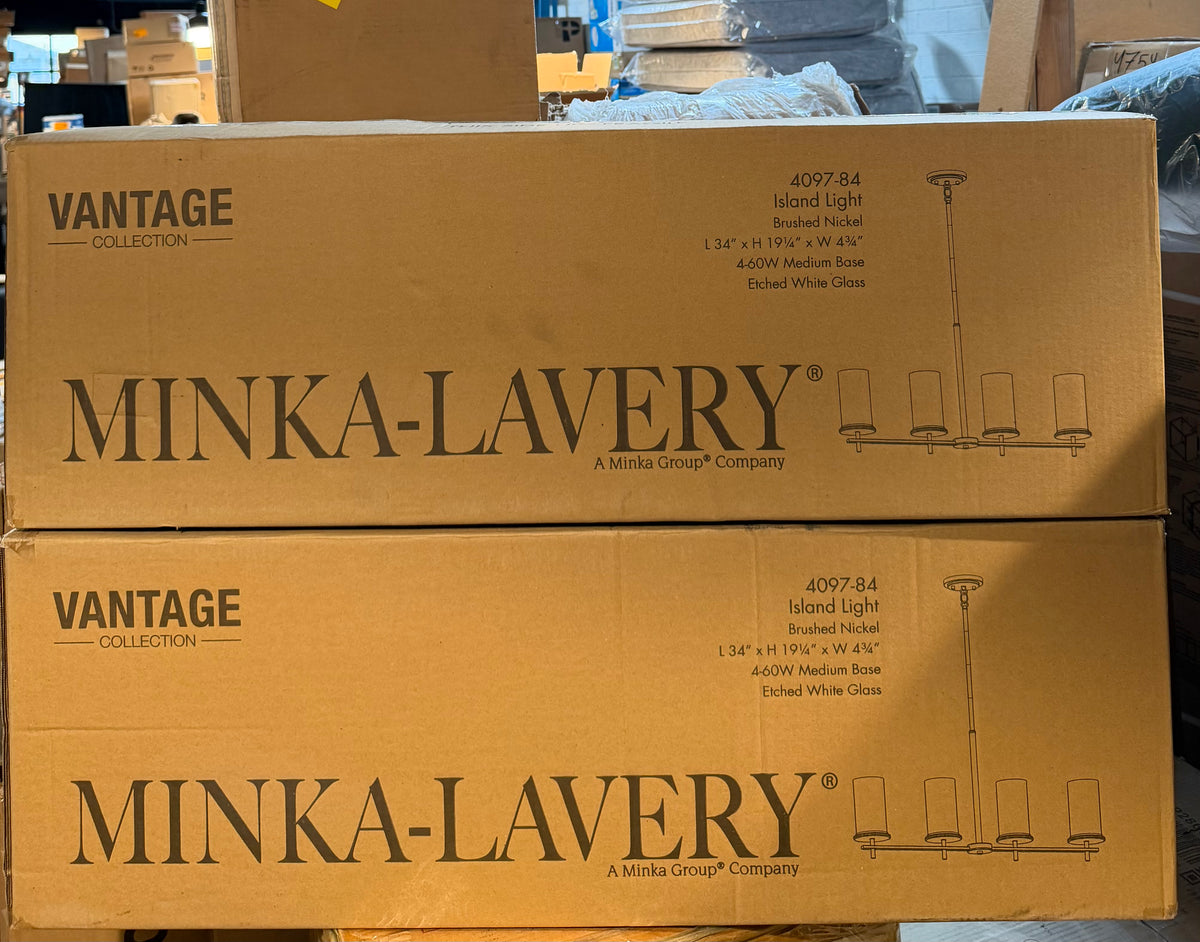 Minka Lavery 4 Light Vantage Nickel Island Chandelier