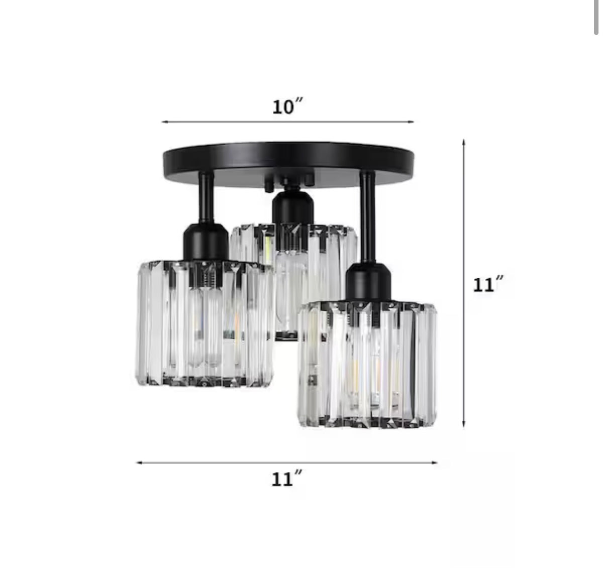 Modern Flush Mount crystal Chandelier