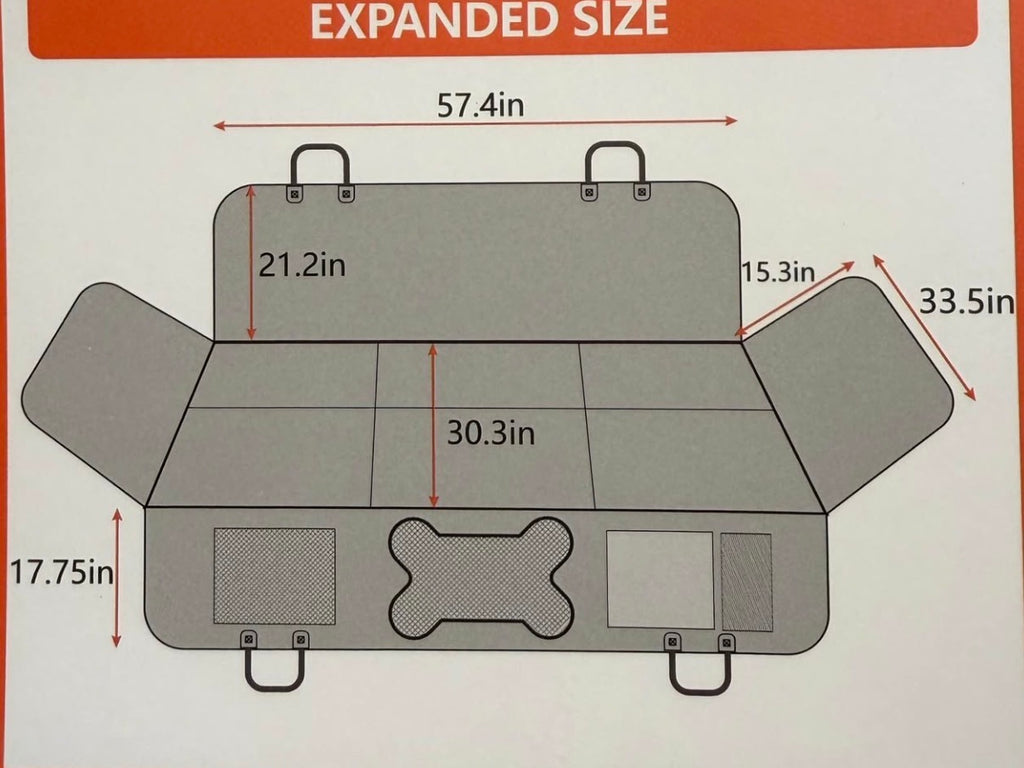 Truck Dog Seat Cover for Full Size F150/RAM1500/Silverado