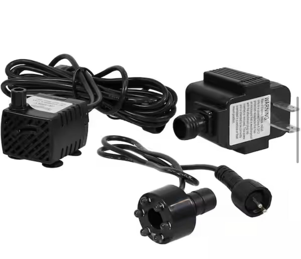 40 GPH Electric Submersible Fountain Pump with LED Light