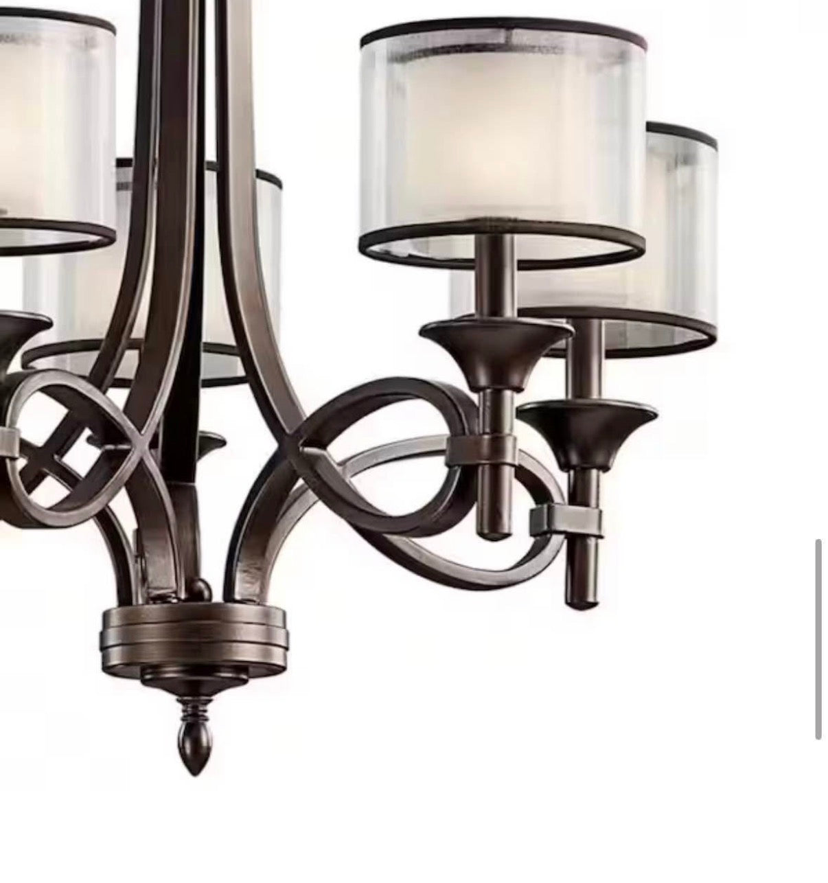 Lacey 25 in. 5-Light Mission Bronze Transitional Chandelier