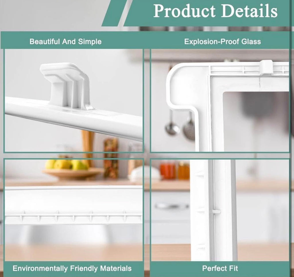 Refrigerator Glass Shelf Assembly Compatible with Kenmore