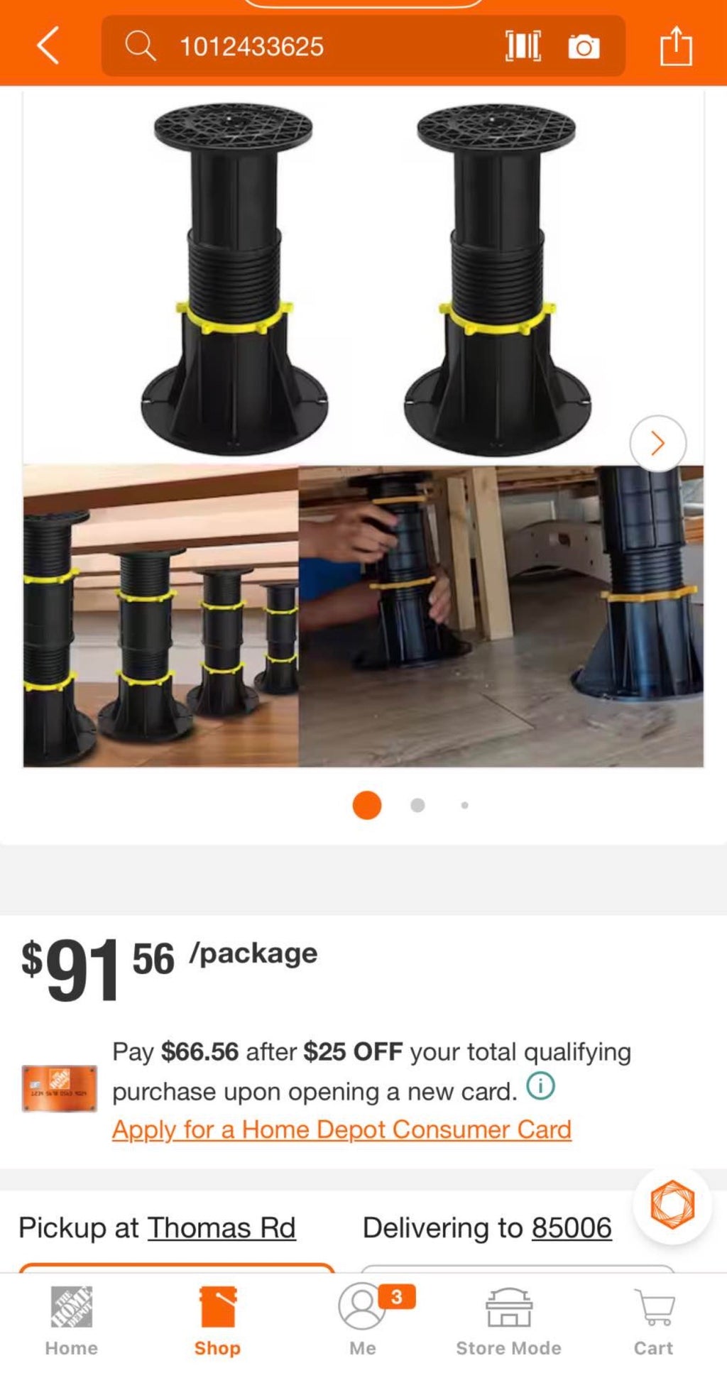 Adjustable Bed Frame Support Leg for Bed Frame