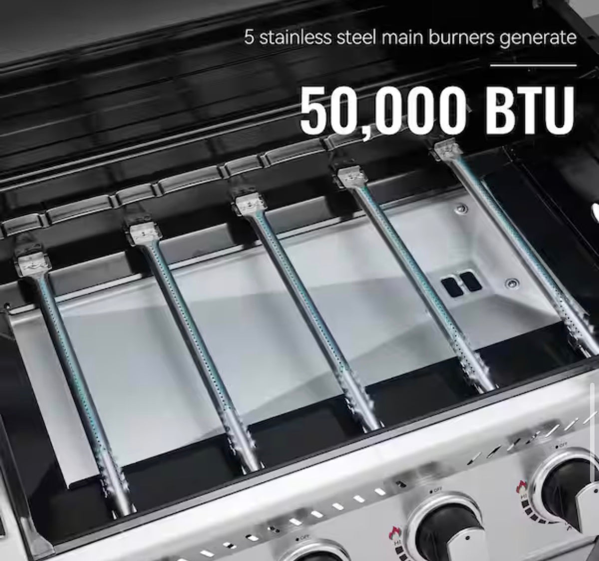 5-Burner BBQ Liquid Propane Gas Grill with Side Burner