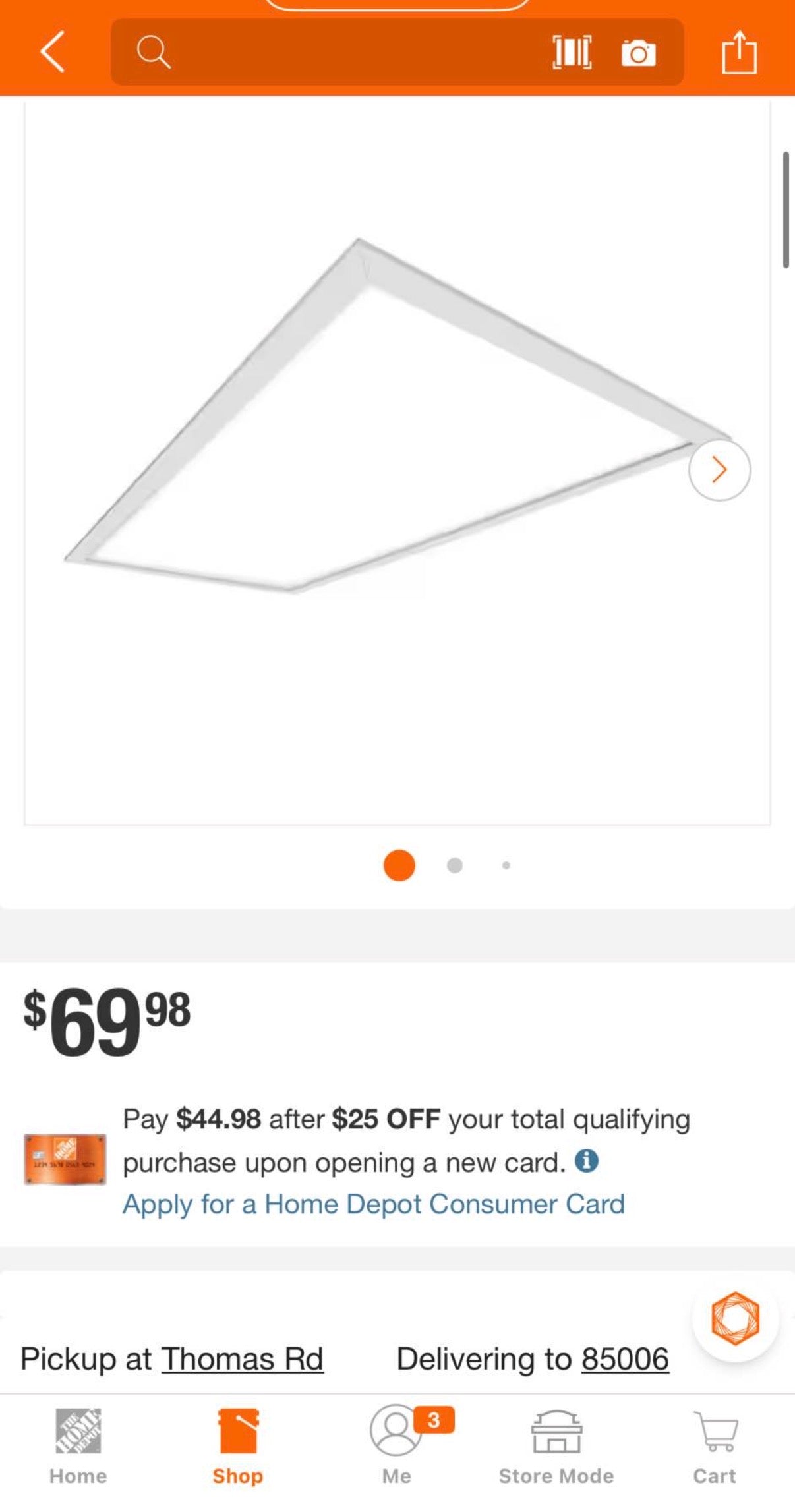 2 ft. x 4 ft. 4500 Lumens LED Panel Light