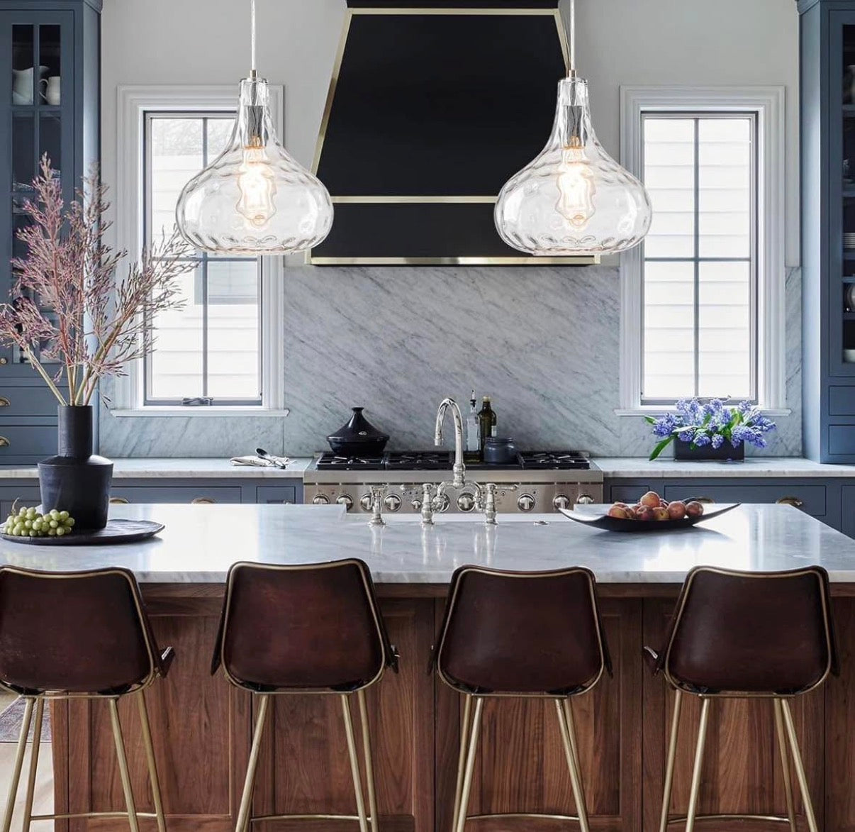 Glass Pendant Light 2 pack