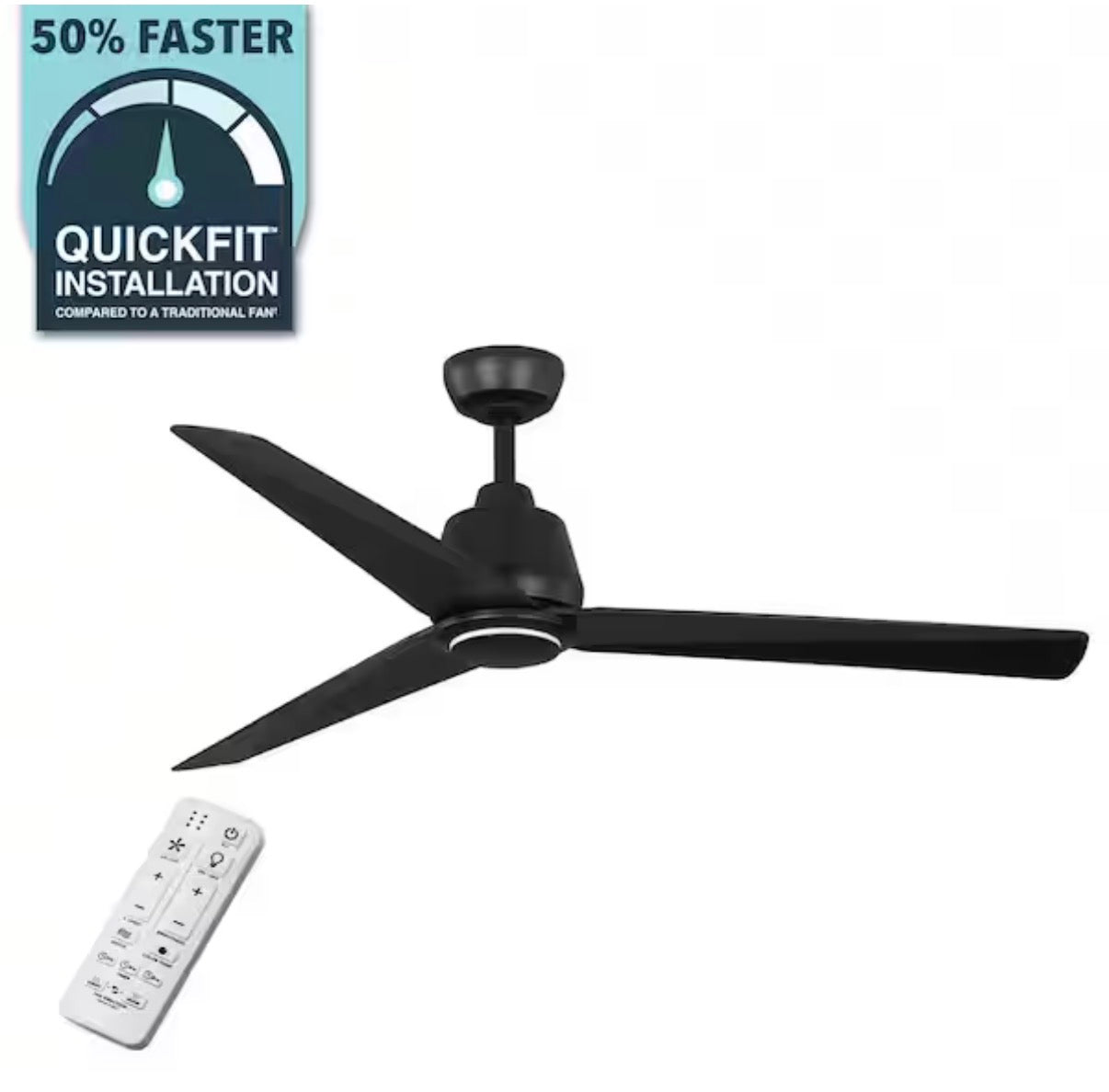 56 in. Indoor/Outdoor Ceiling Fan with LED Accent Ring Light