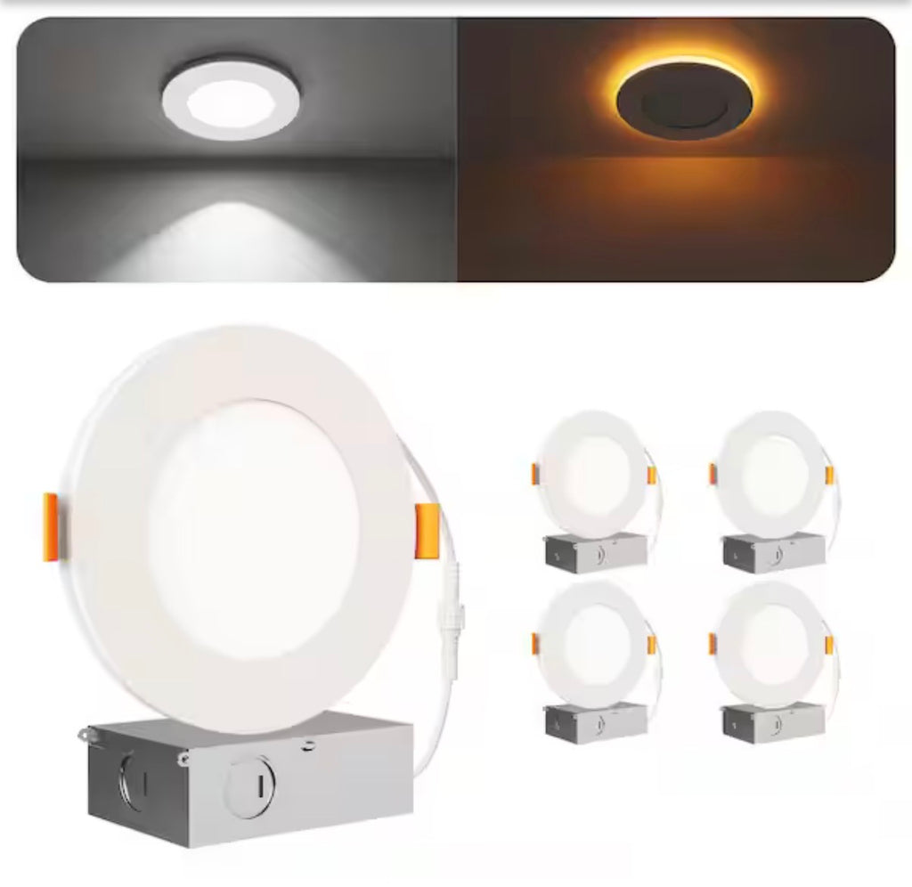 4 in. Adjustable Canless LED Recessed with Night Light mode