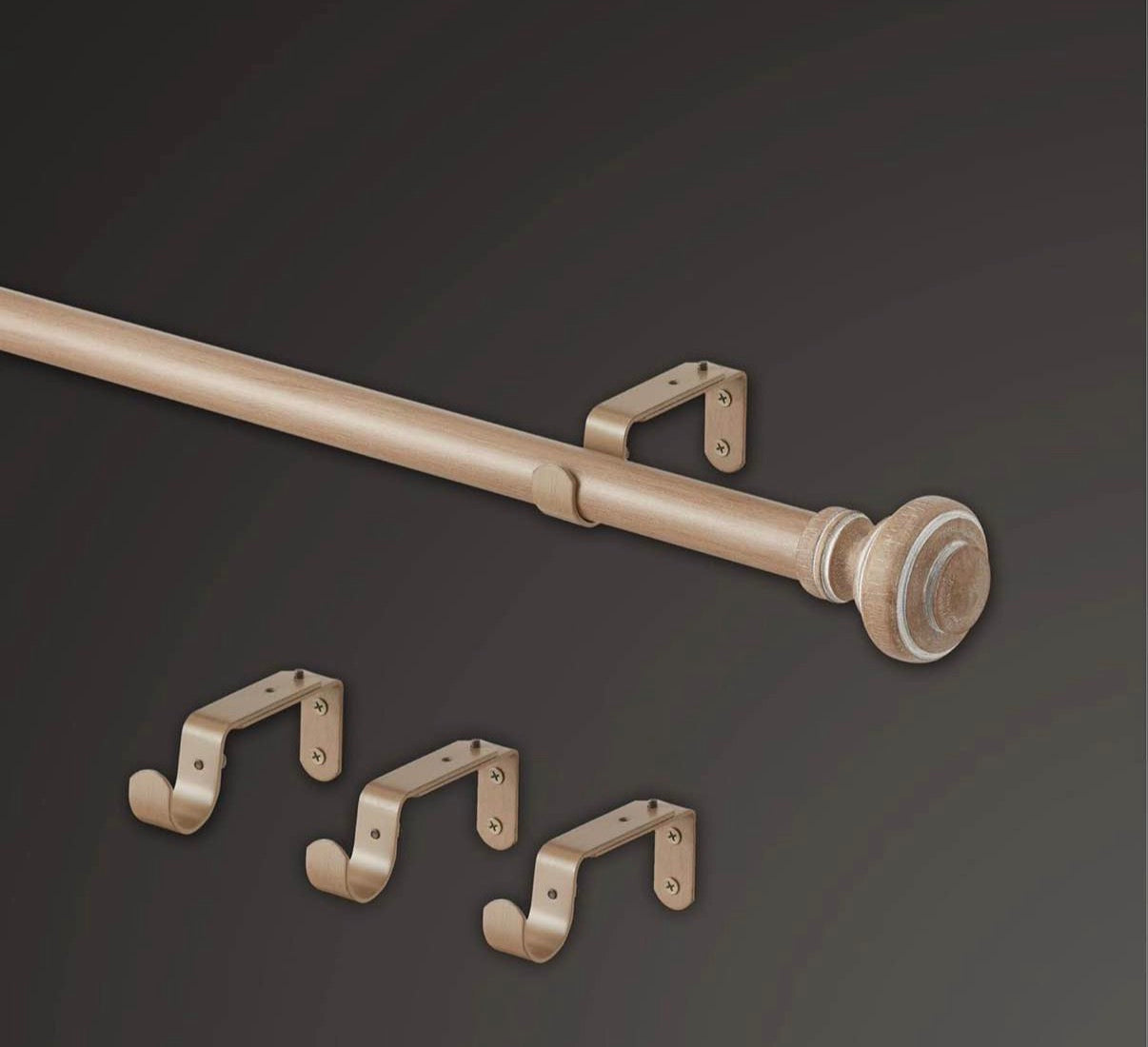 MODE Farmhouse Curtain Rod 1 1/8" Diameter fit 144” to 240” Windows
