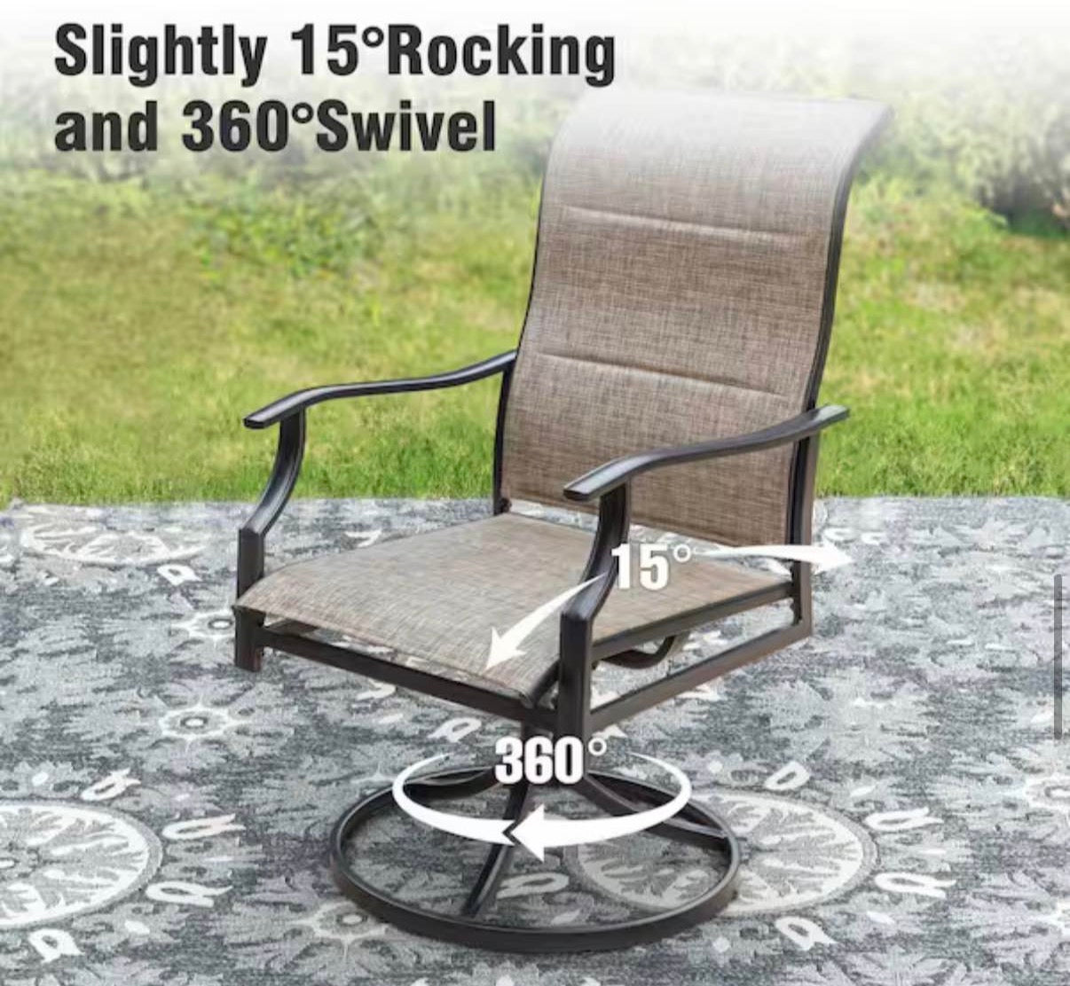 7-Piece Outdoor Patio Dining Set with Swivel Chairs