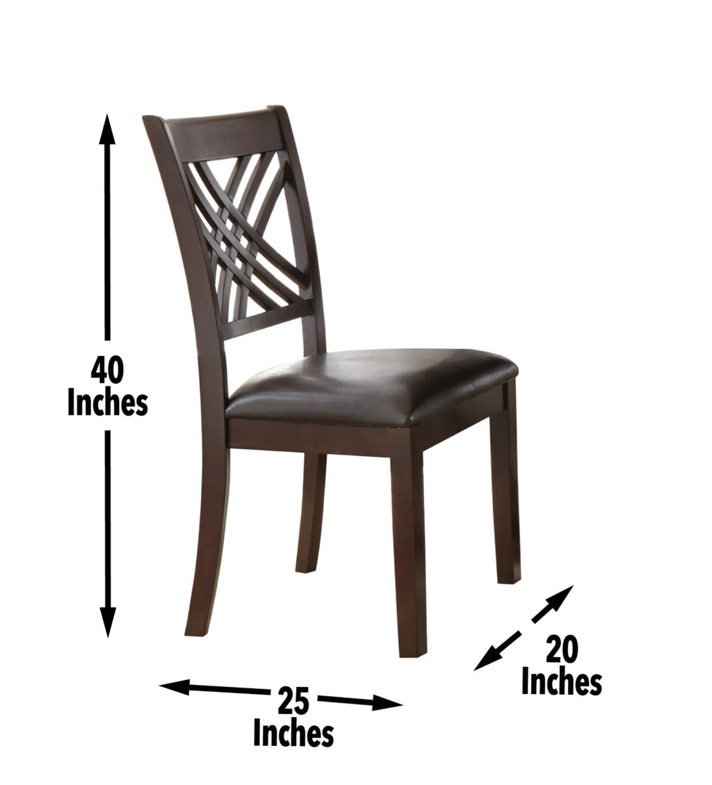 Adrian Espresso Side Chairs (Set of 8)