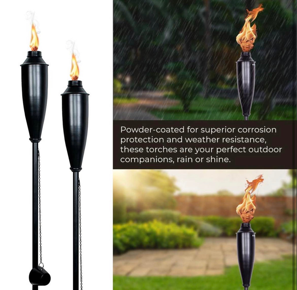 60” Metal Garden Torches Set Of 4