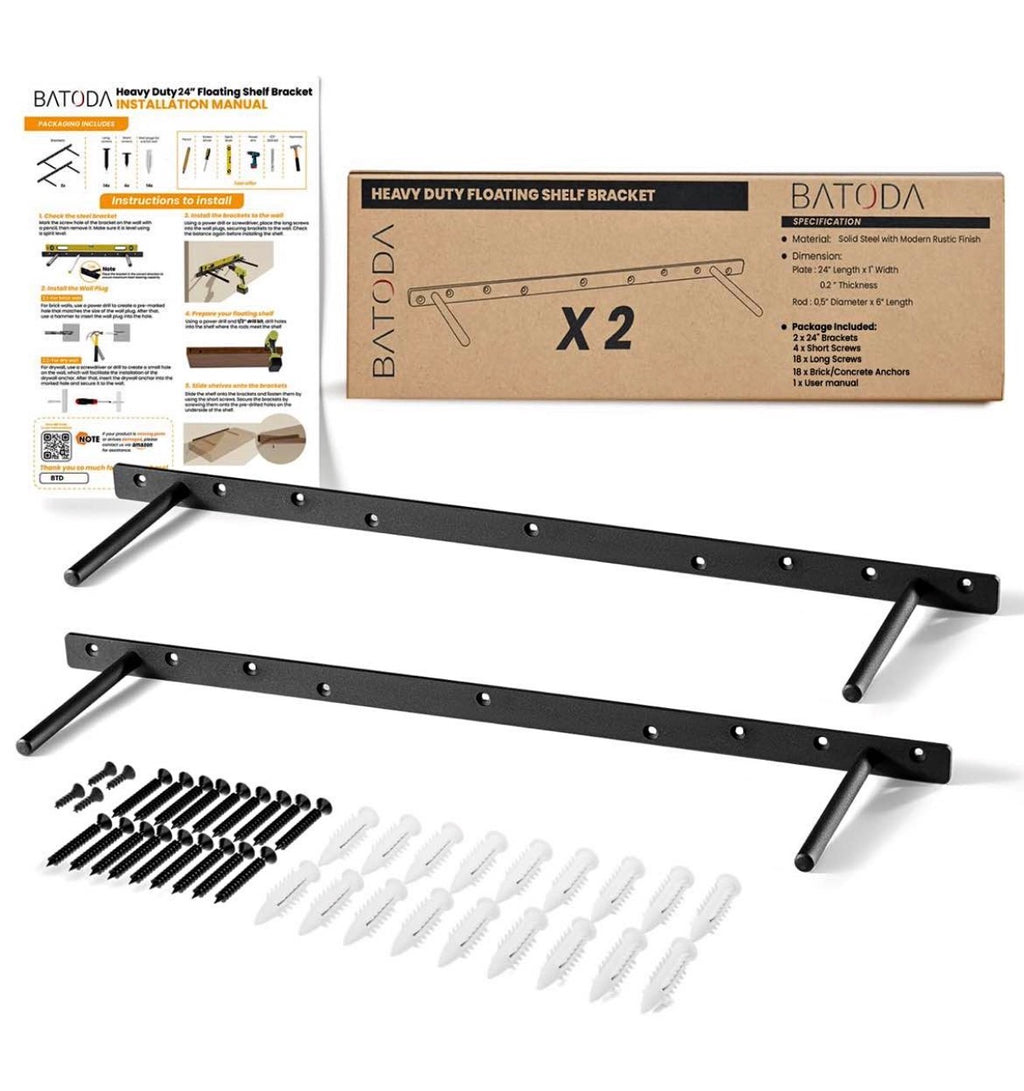 Heavy Duty Floating Shelf Bracket (2 pcs)
