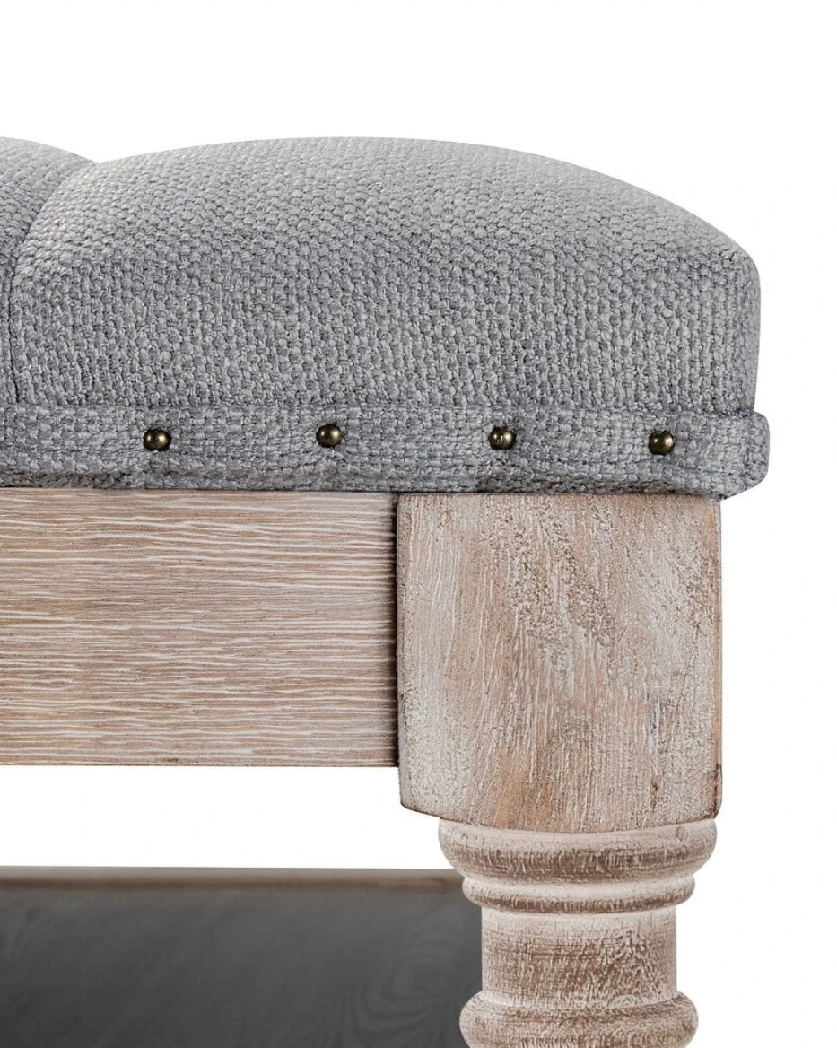 Boyan shelved tufted cocktail ottoman - Gray