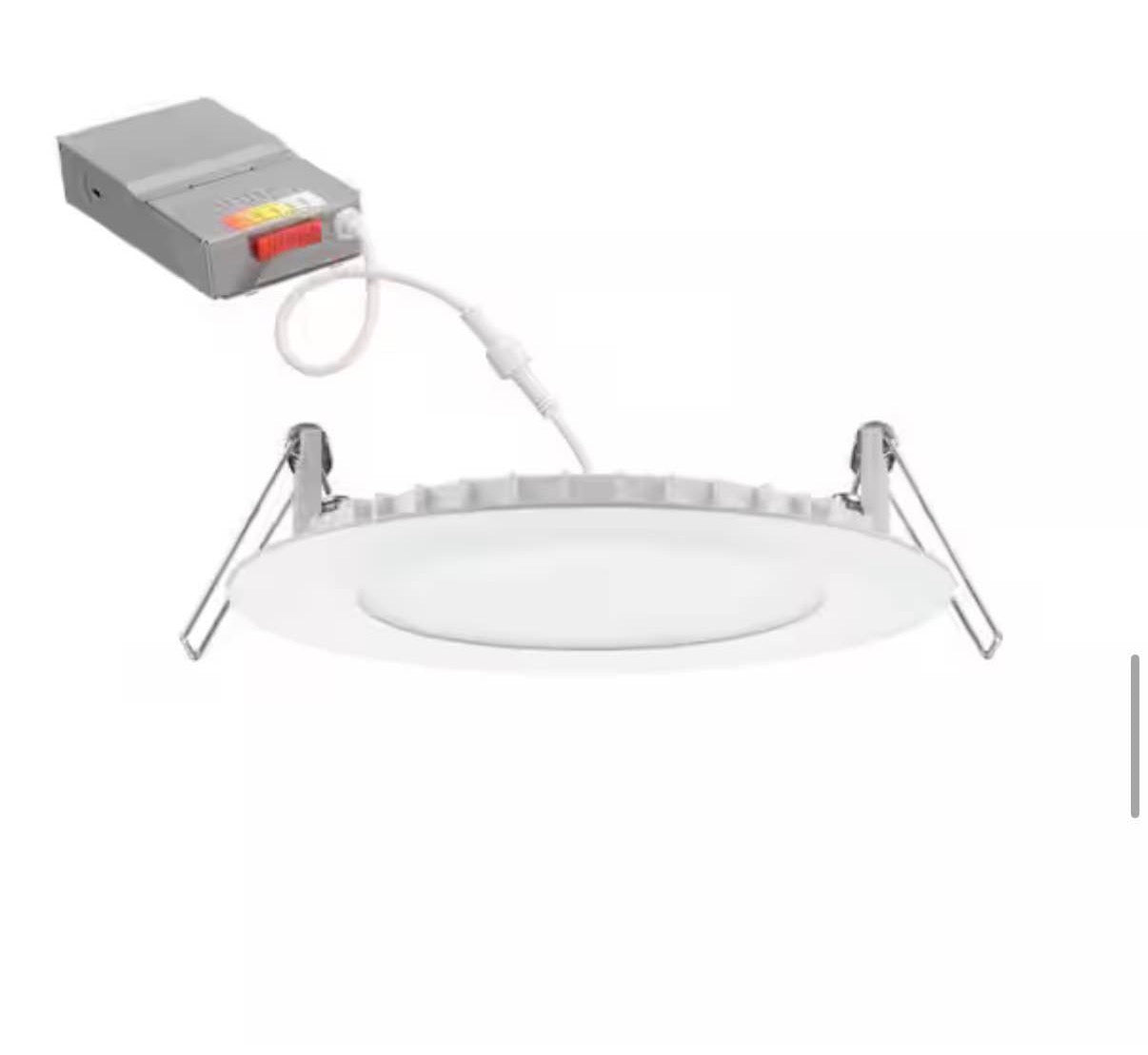 Ultra Slim Canless Integrated LED White Recessed Light (12-Pack).