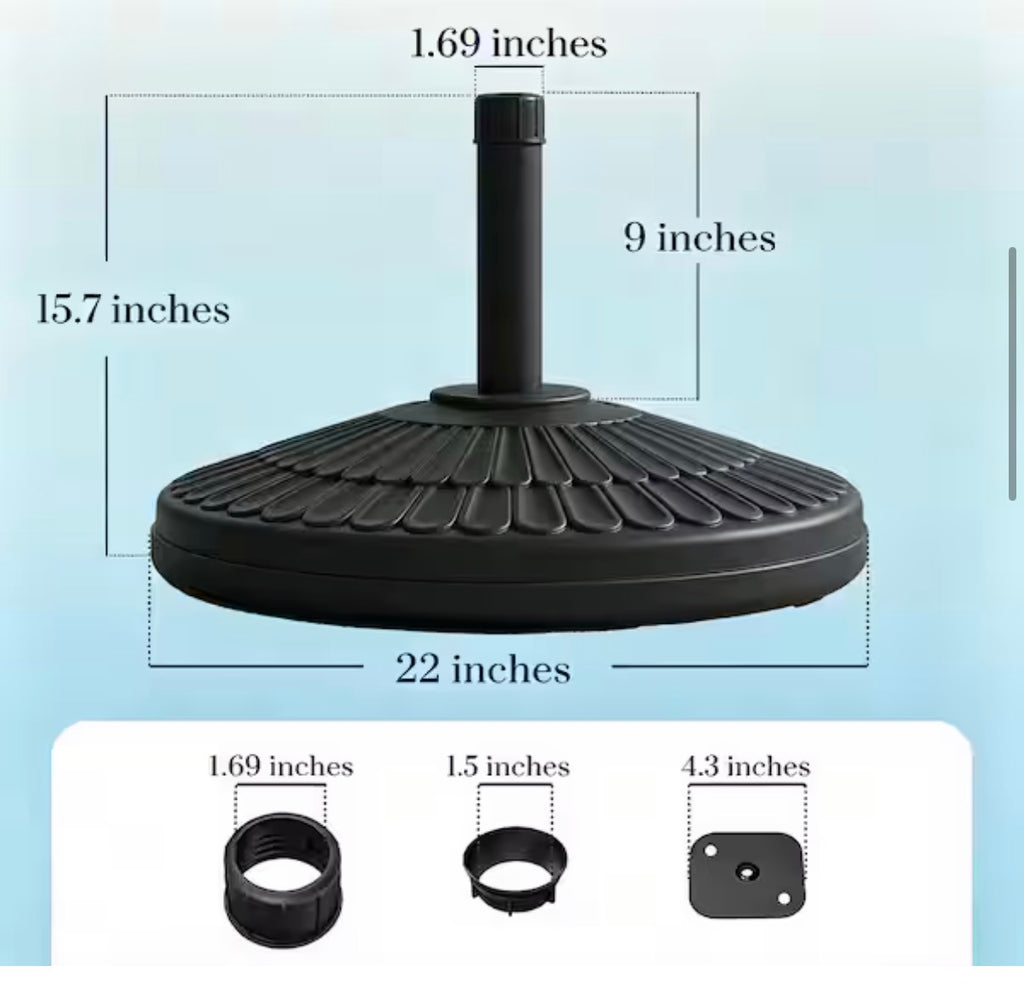 80 lbs. HDPE Round Patio Umbrella Base