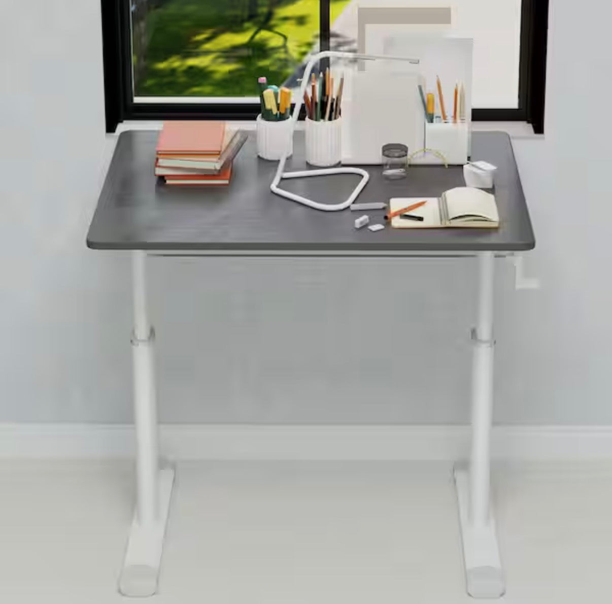 Wood and Metal Adjustable Office Desk Computer Tables