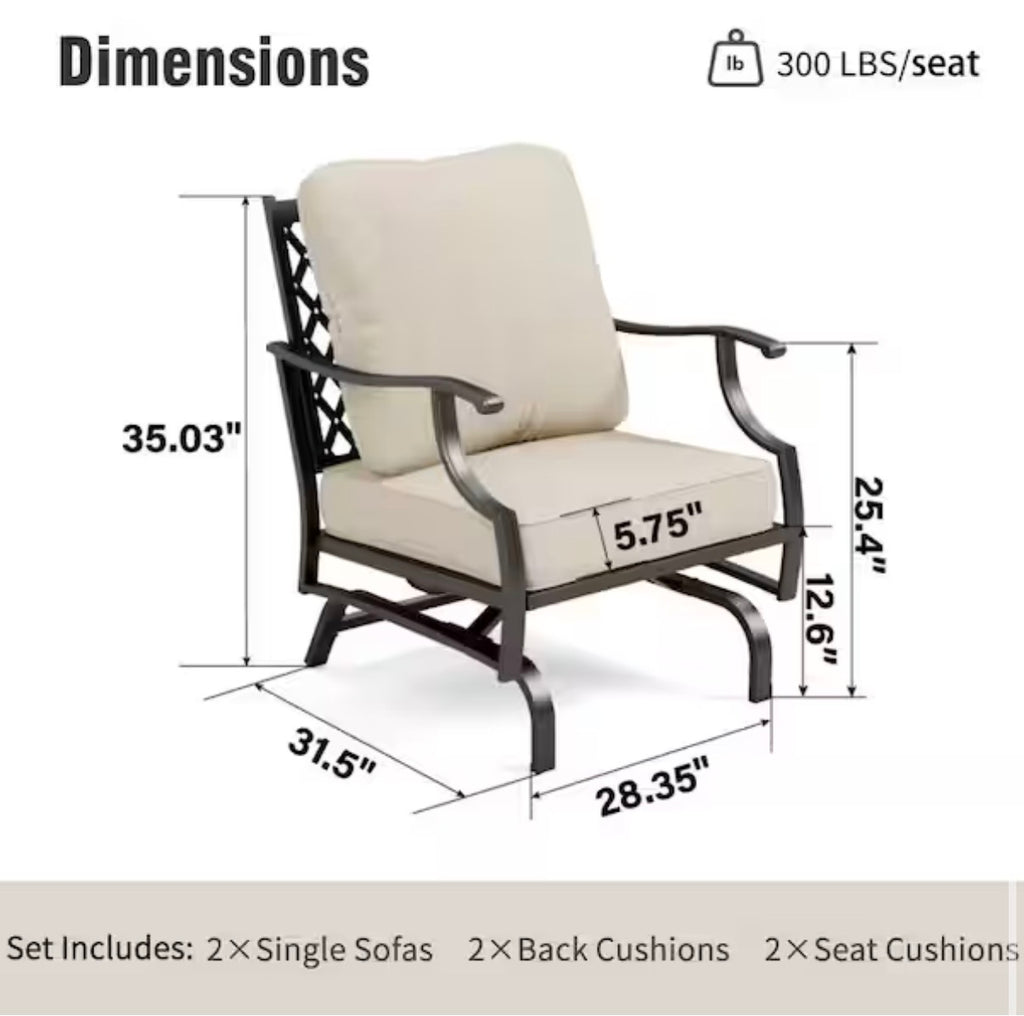 Outdoor Patio Motion Lounge Chairs (2-pack)